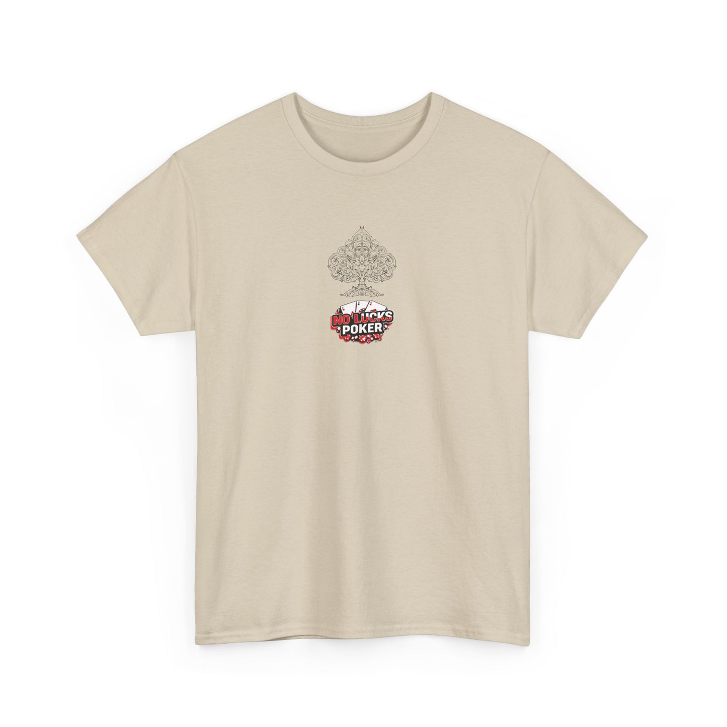 No Lucks Given Logo Poker T-Shirt | Built for Players, Not Luck