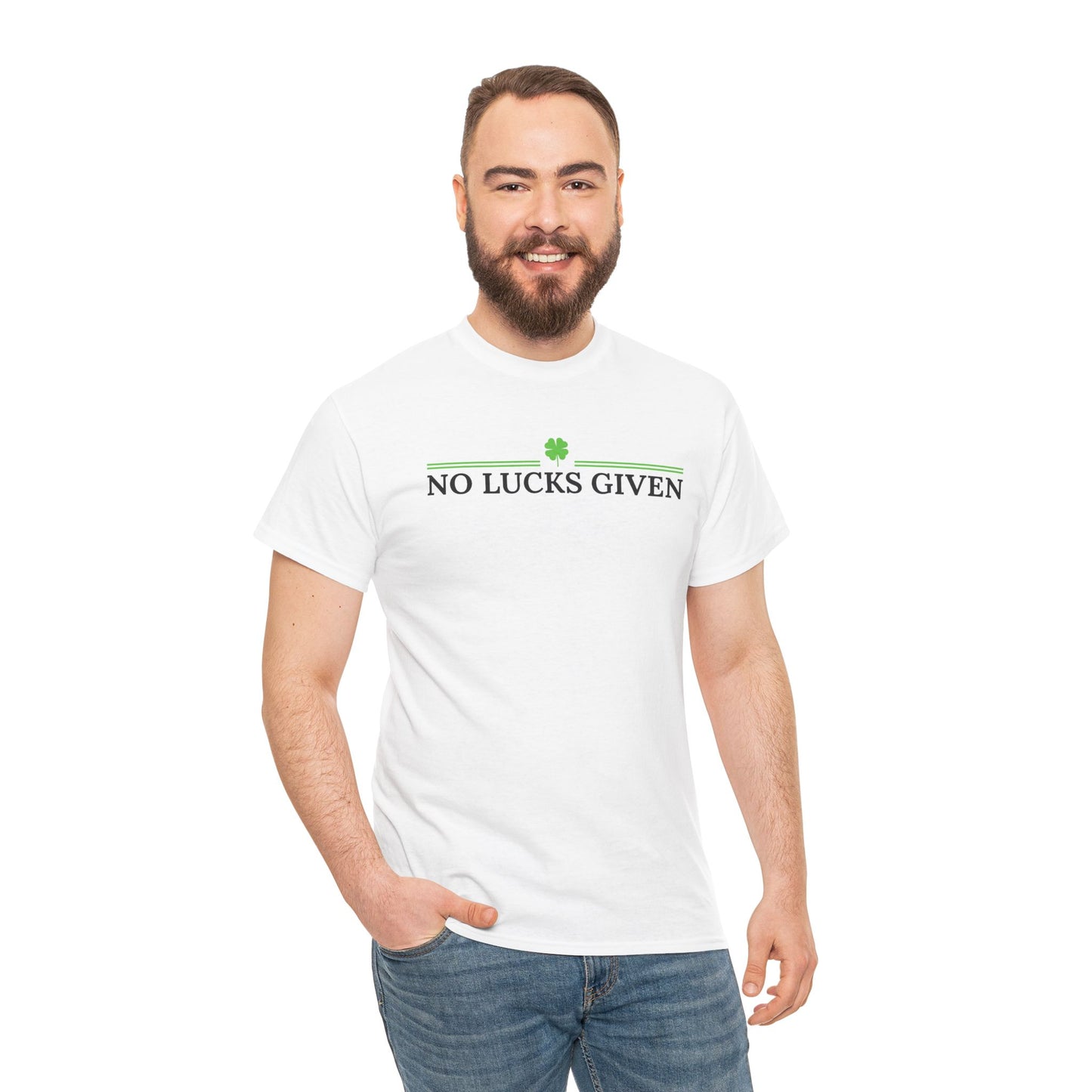 No Lucks Given – Classic Logo Poker Tee (Good Luck, All In)