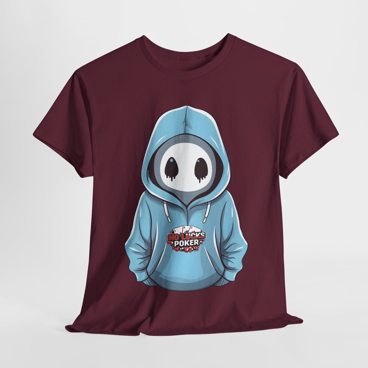 No Lucks Given – Mysterious Hoodie Player Poker Tee