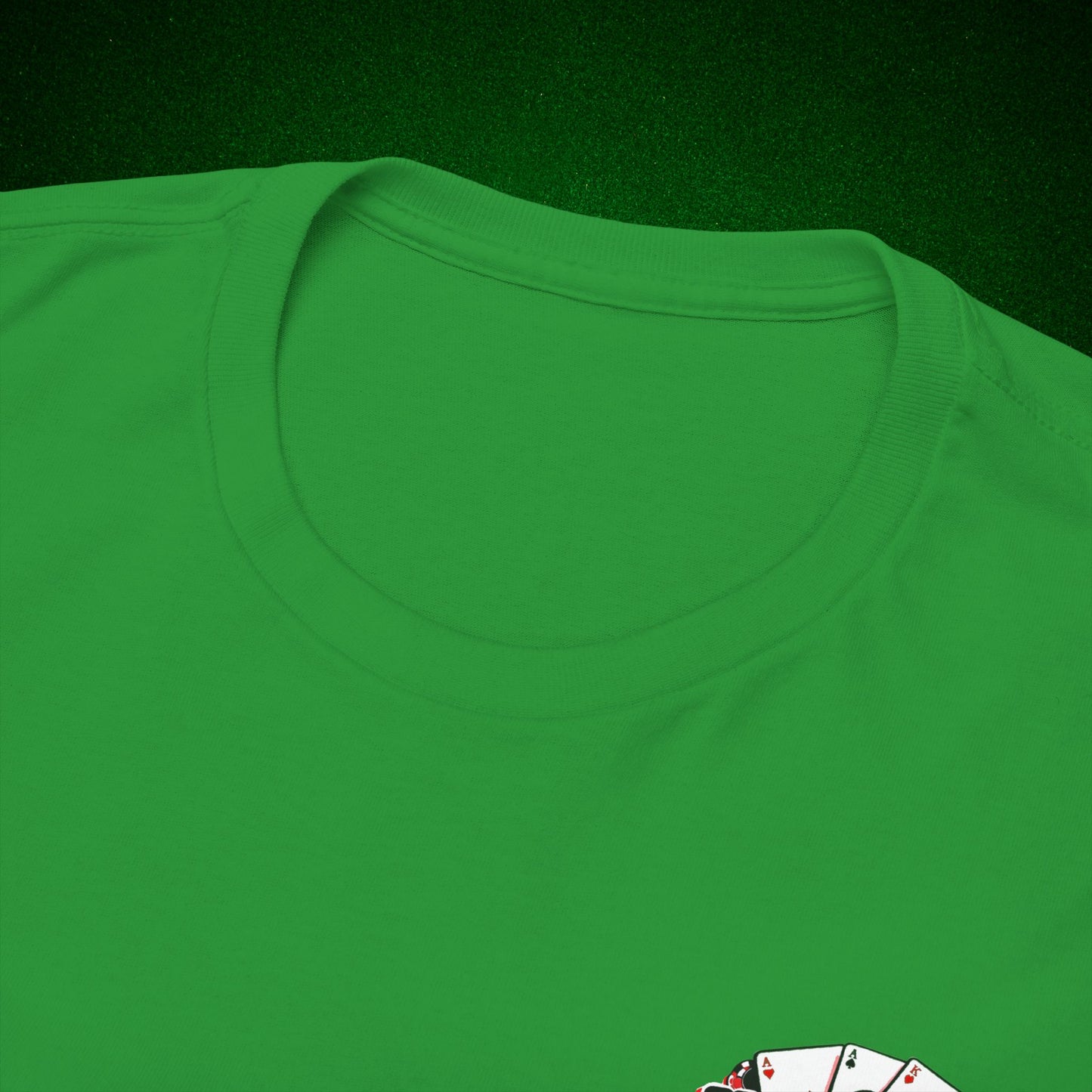 No Lucks Given Large Clover Poker T-Shirt Good Luck All-in