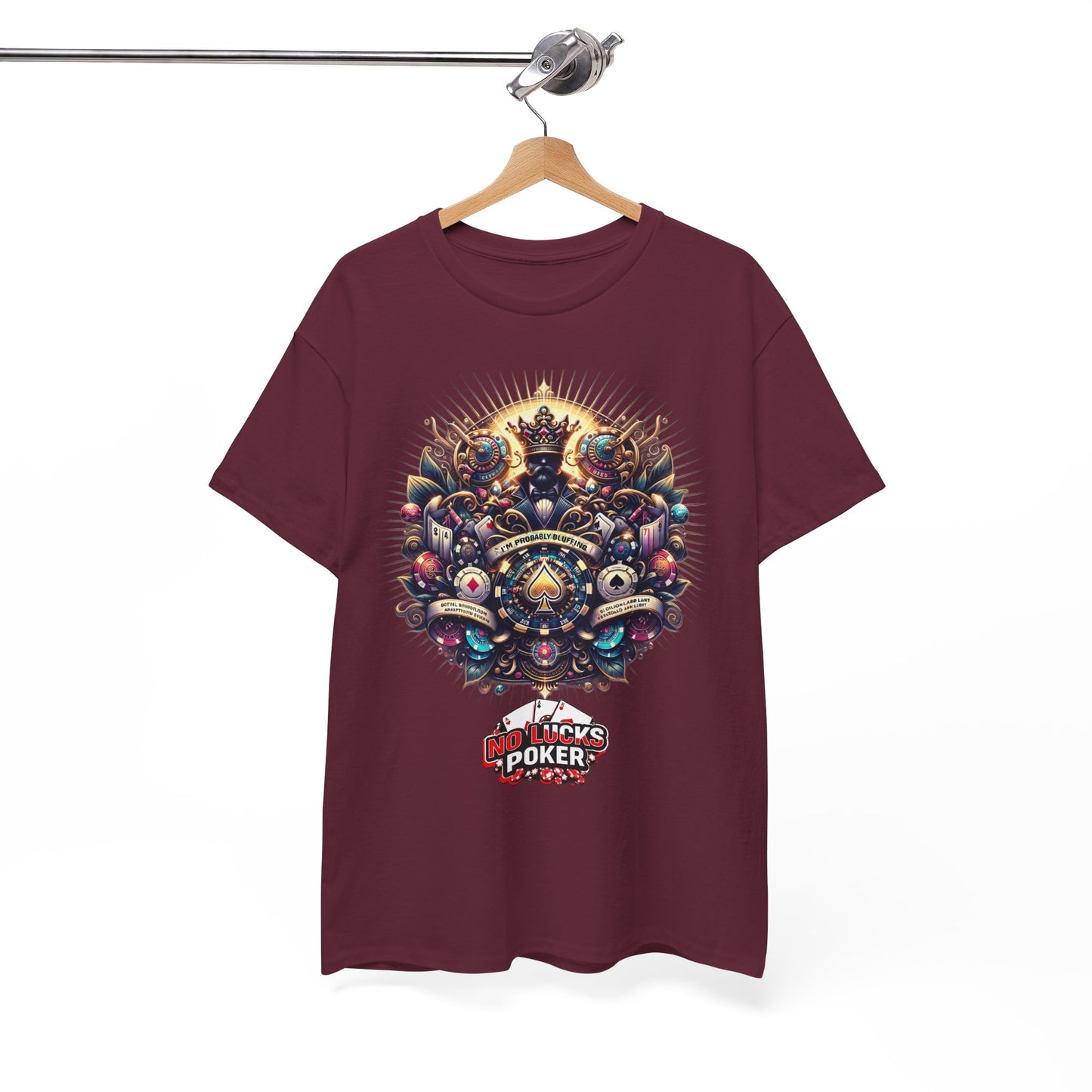 I'm Probably Bluffing unisex heavy cotton tee Poker Apparel