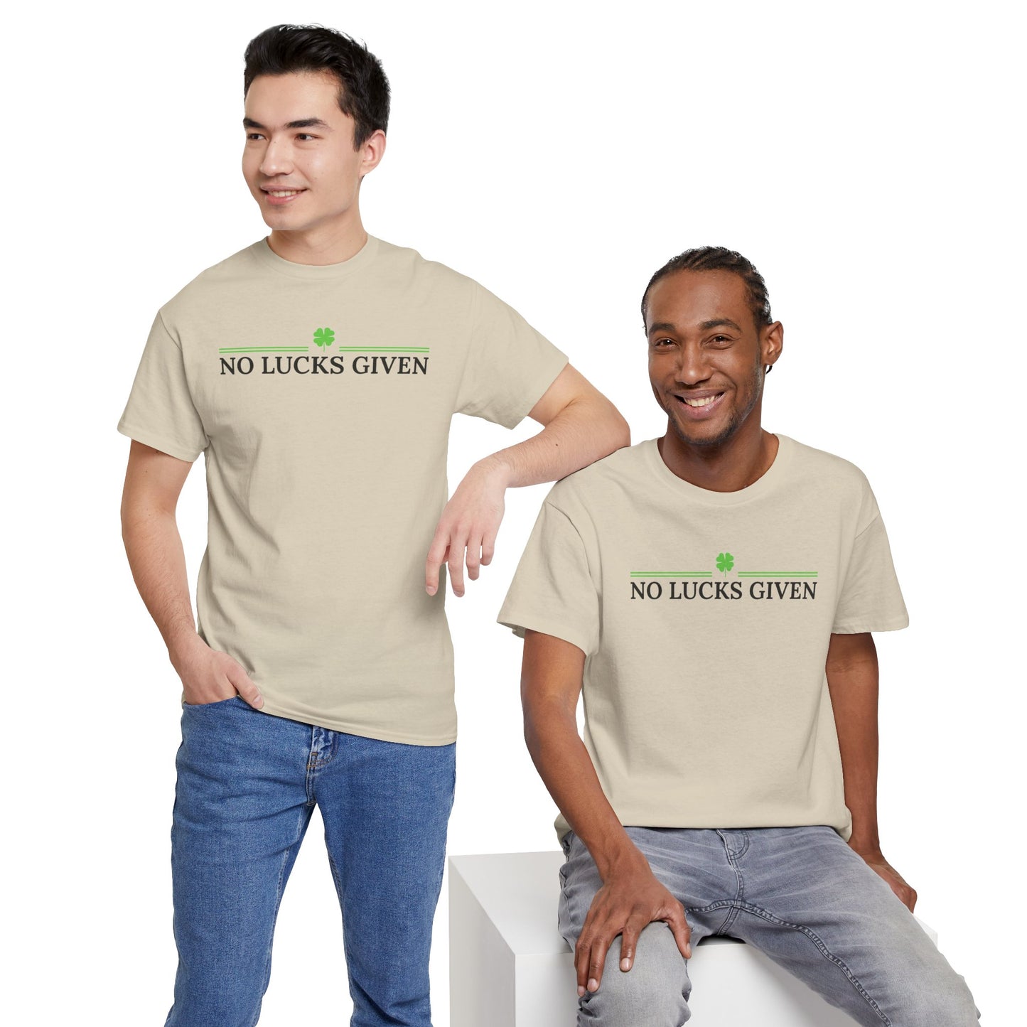 No Lucks Given – Classic Logo Poker Tee (Good Luck, All In)