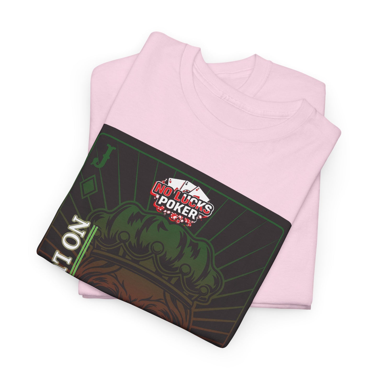 No Lucks Given – Jack Skull Crown Poker Tee (Green & Red Edition)
