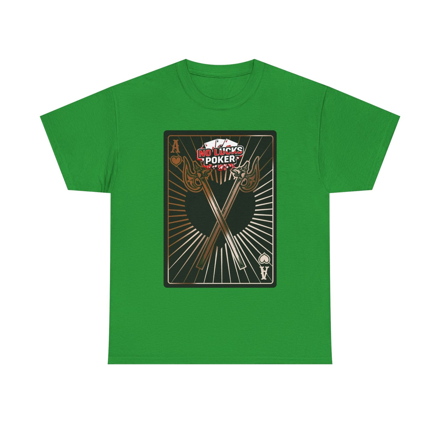 No Lucks Given: Ace of Hearts & Axes – Poker T-Shirt