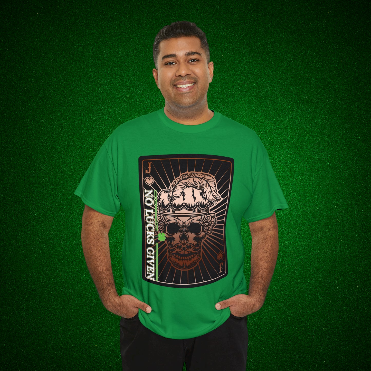 No Lucks Given Angry Jack of Hearts Copper Poker T-Shirt Must have Good Luck All-in