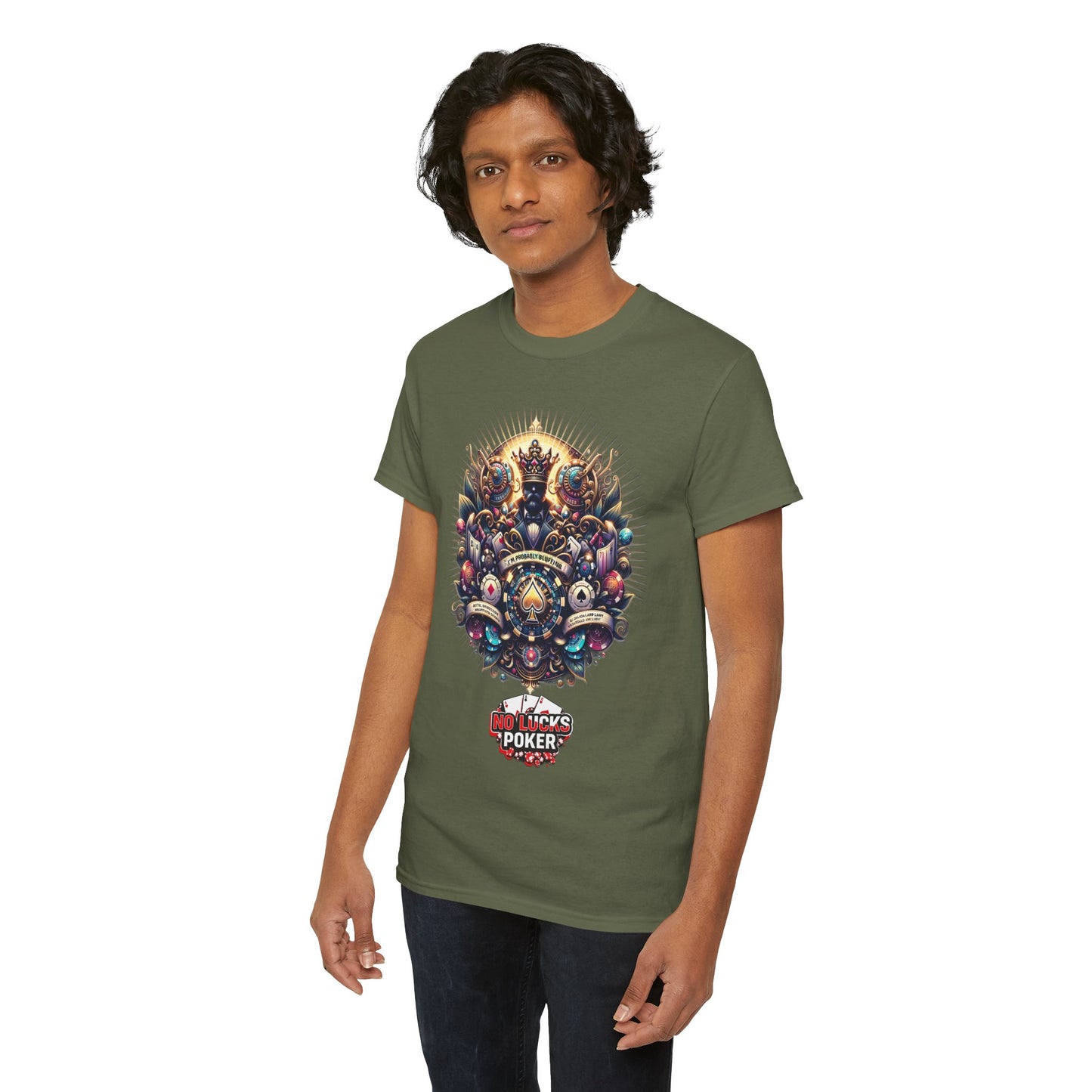 I'm Probably Bluffing unisex heavy cotton tee Poker Apparel