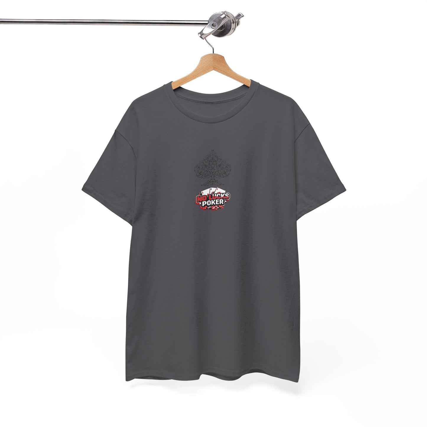 No Lucks Given Logo Poker T-Shirt | Built for Players, Not Luck