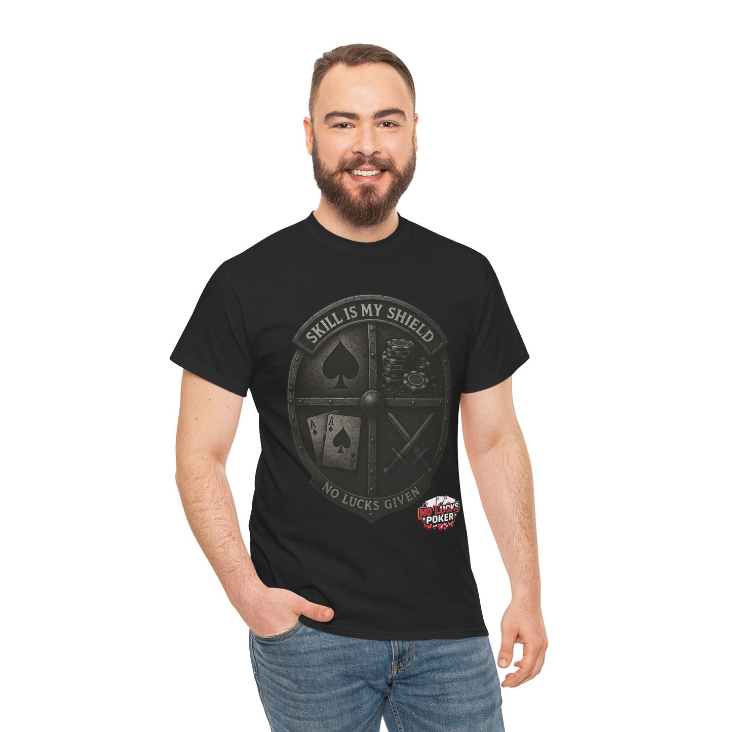 Stack or Shatter Poker T-Shirt | No Lucks Given – Skill Over Luck