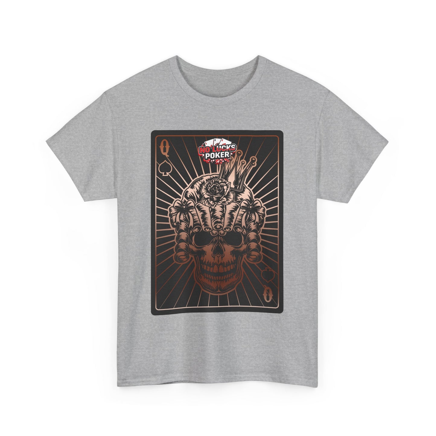 No Lucks Given – Angry Queen of Spades Poker Tee (Copper Edition)