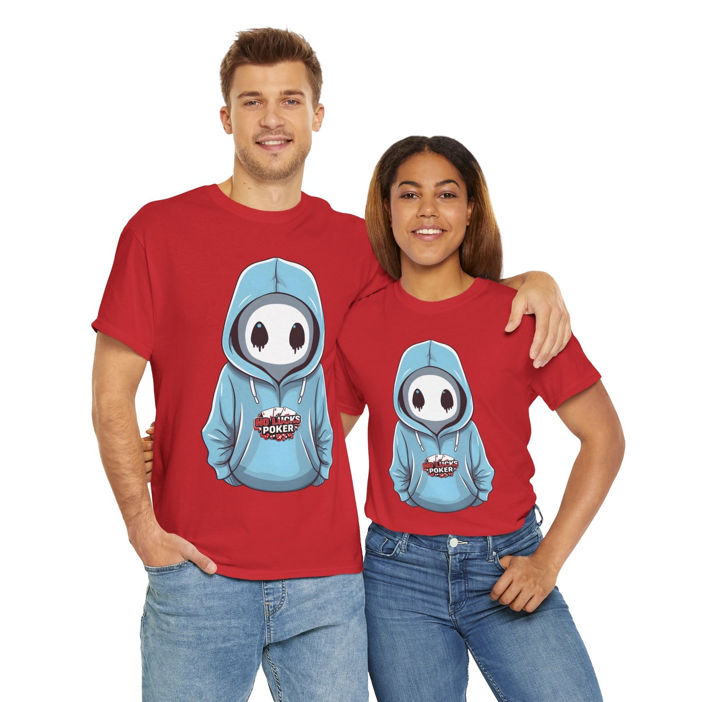 No Lucks Given – Mysterious Hoodie Player Poker Tee