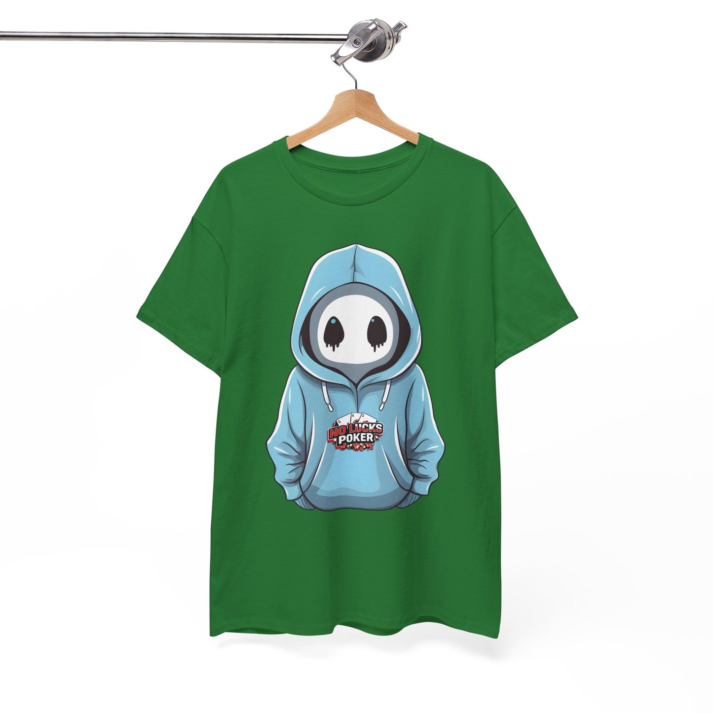 No Lucks Given – Mysterious Hoodie Player Poker Tee