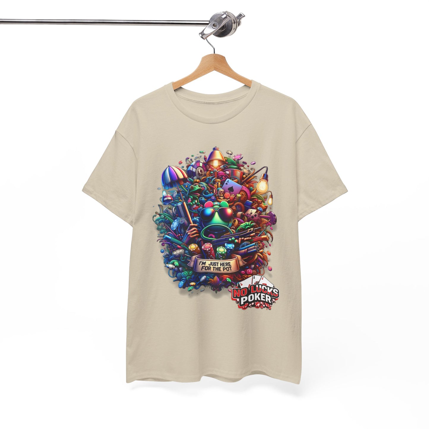 I'm Just here for the Pot unisex heavy cotton tee Poker Apparel