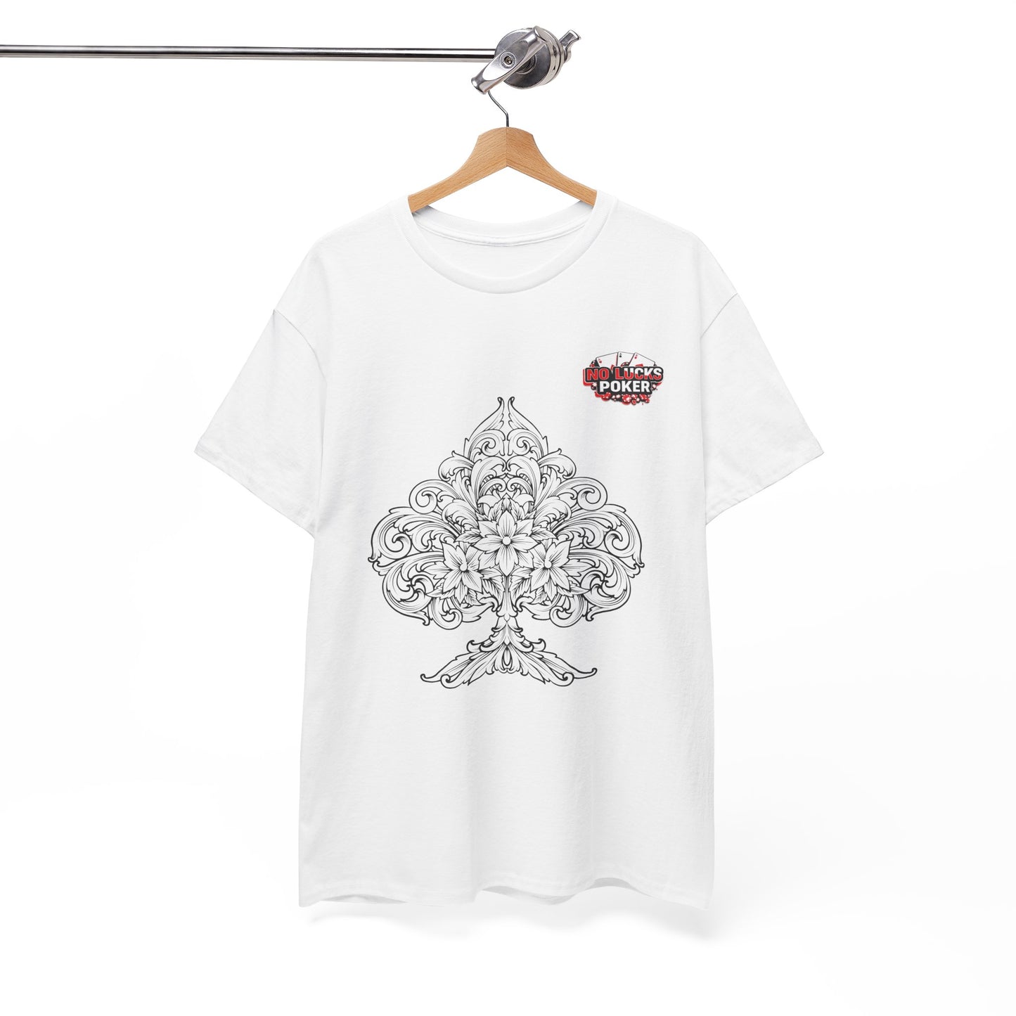 No Lucks Given – Spade Poker T-Shirt (Good Luck, All In)