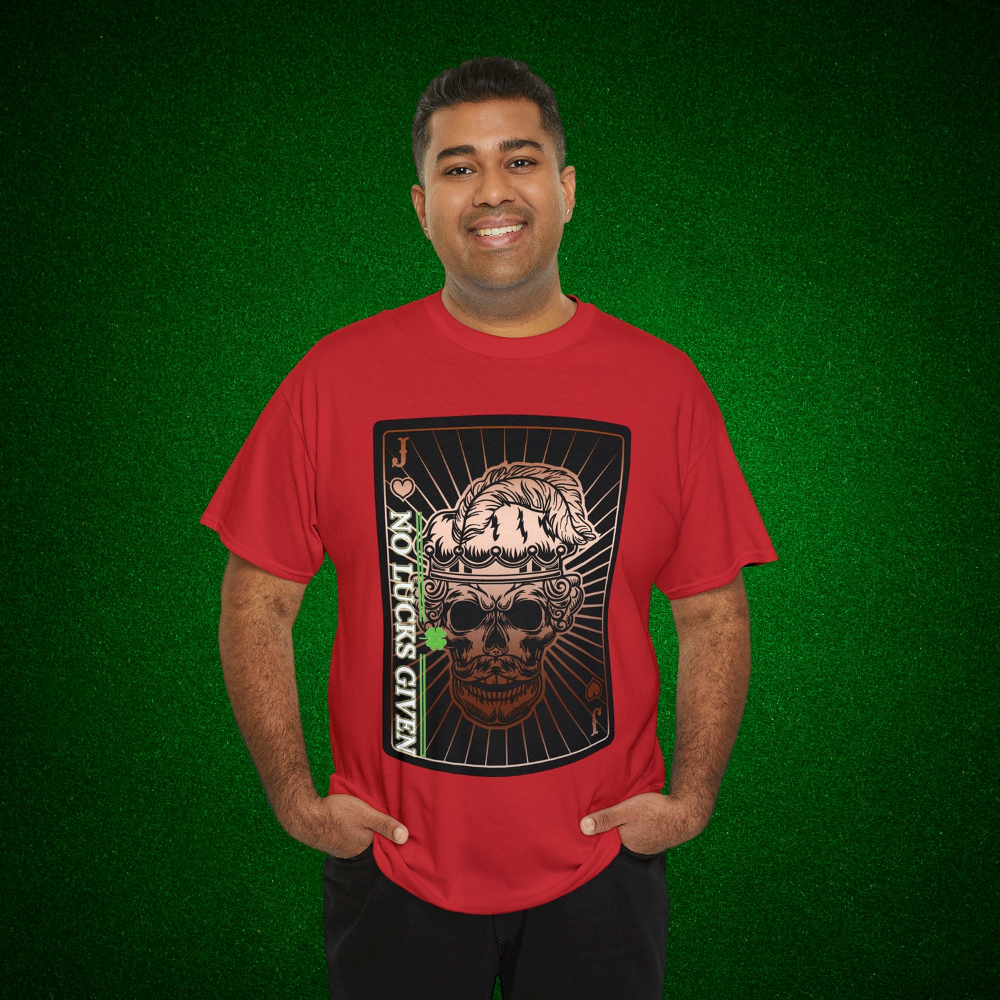 No Lucks Given Angry Jack of Hearts Copper Poker T-Shirt Must have Good Luck All-in