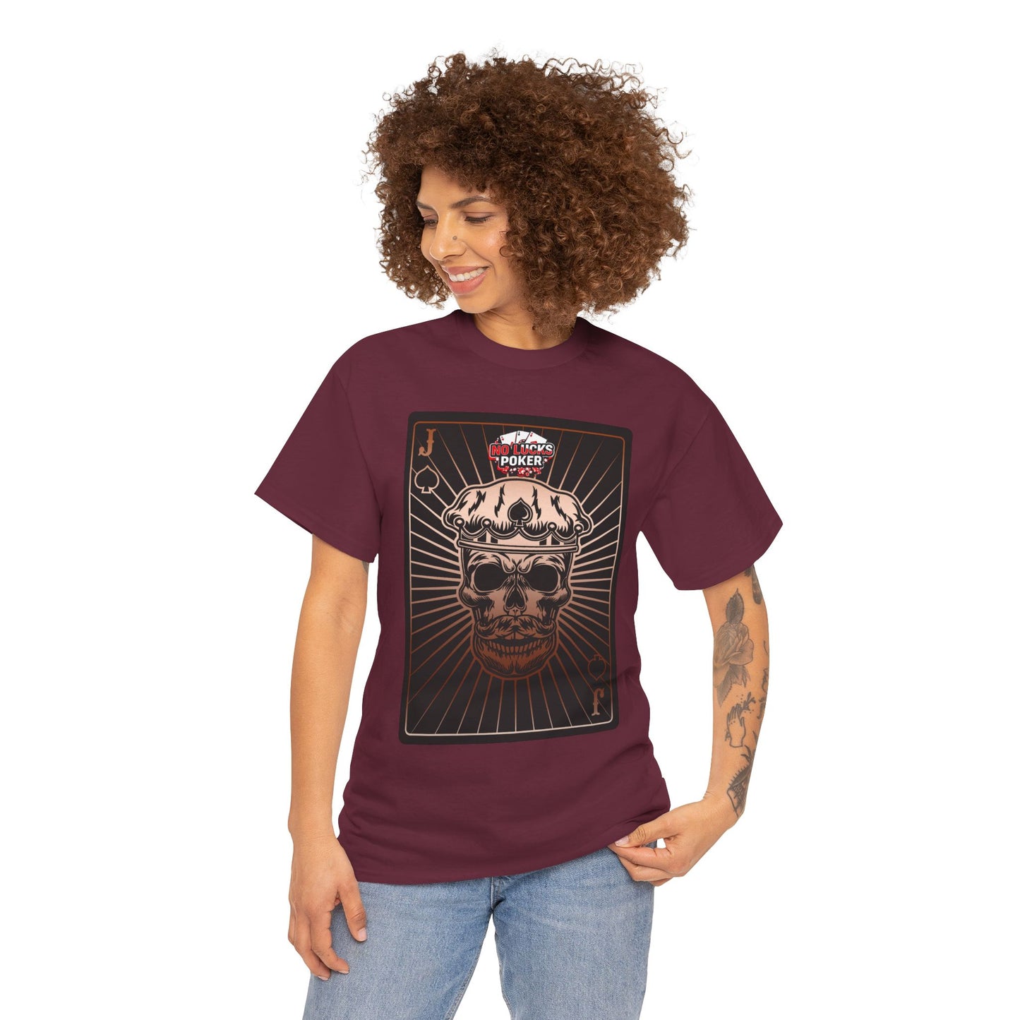 No Lucks Given – Jack Skull Crown of Spades Poker Tee (Copper Edition)