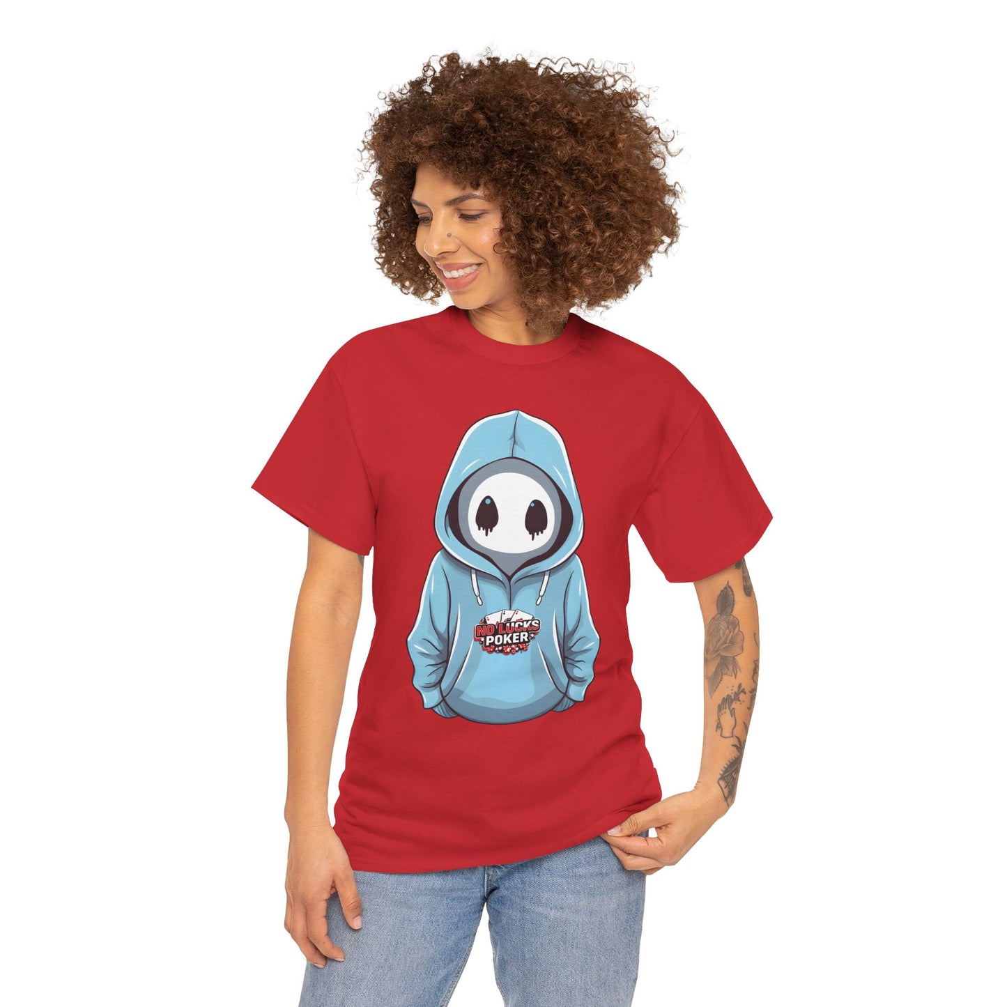 No Lucks Given – Mysterious Hoodie Player Poker Tee