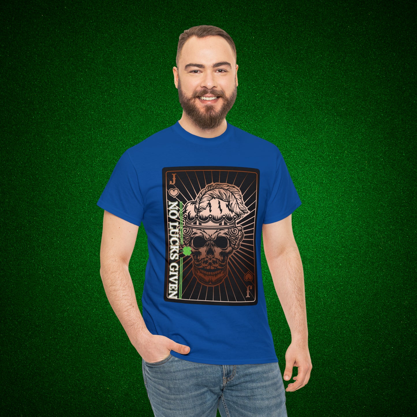 No Lucks Given Angry Jack of Hearts Copper Poker T-Shirt Must have Good Luck All-in