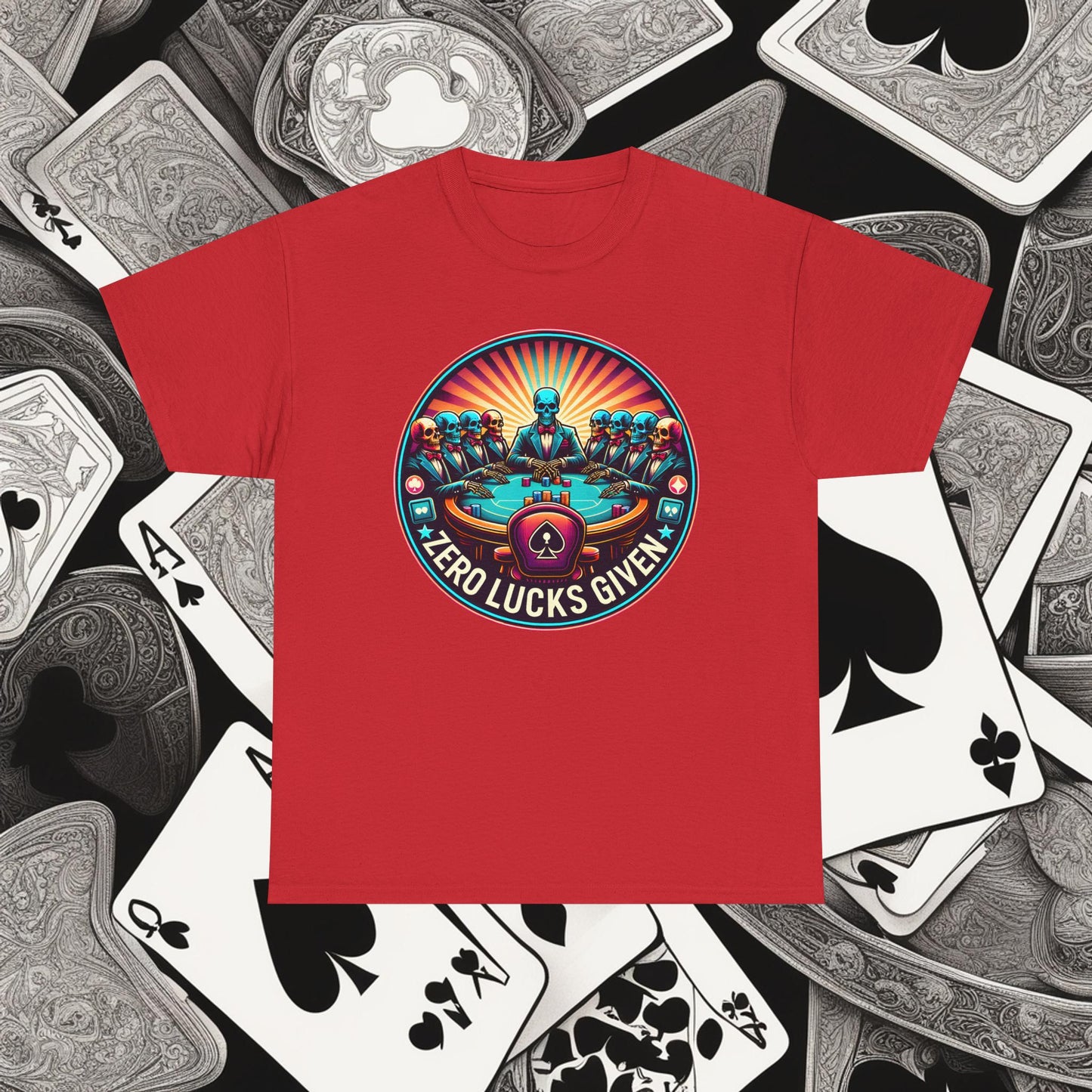 Zero Lucks Given unisex heavy cotton tee Poker Apparel