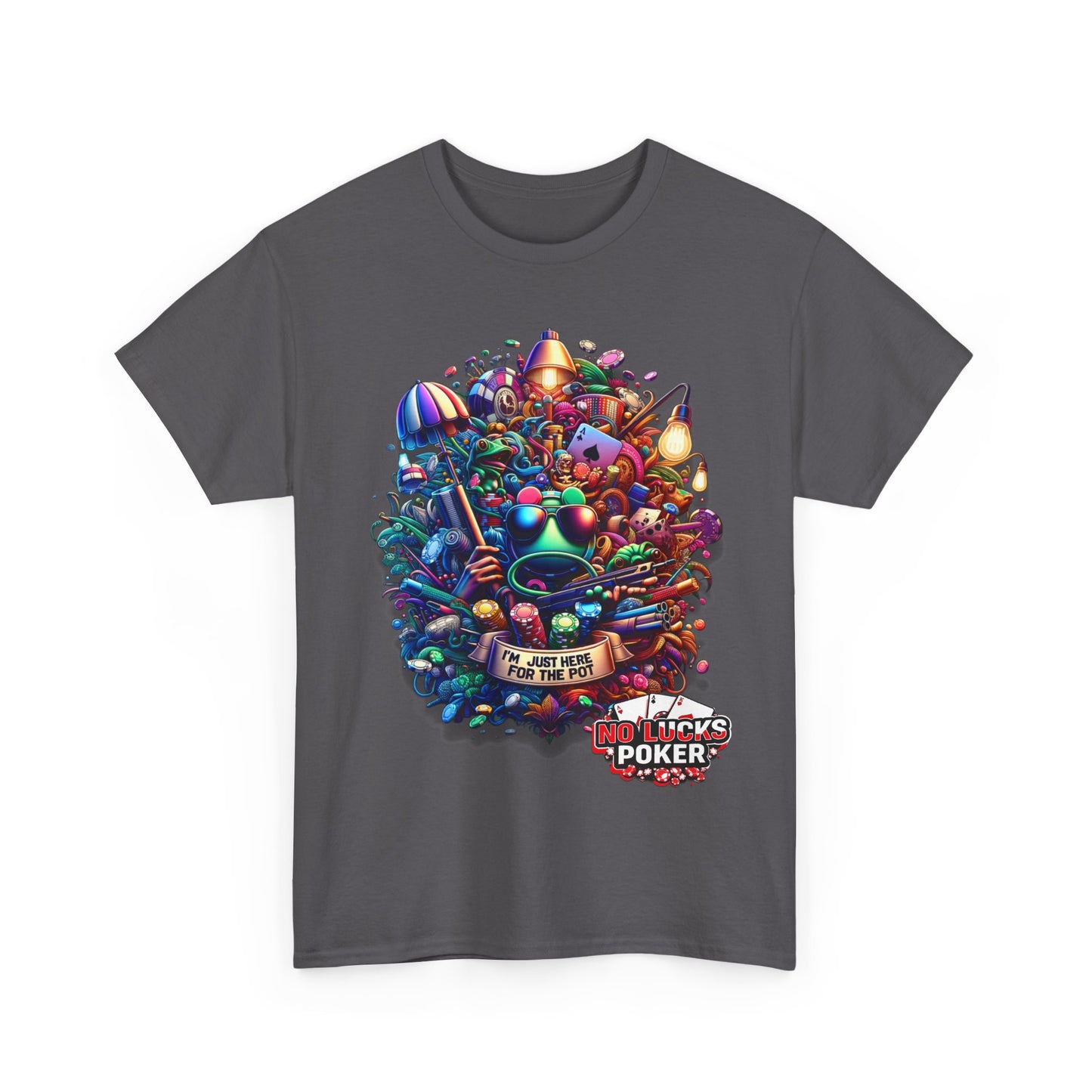 I'm Just here for the Pot unisex heavy cotton tee Poker Apparel