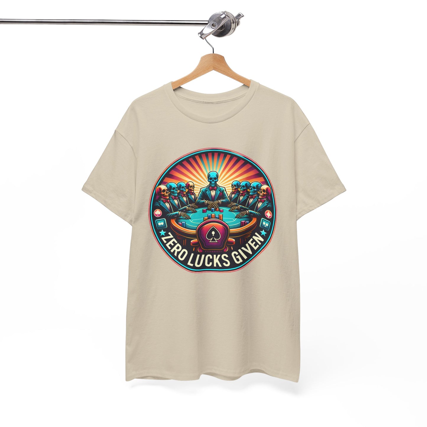 Zero Lucks Given unisex heavy cotton tee Poker Apparel