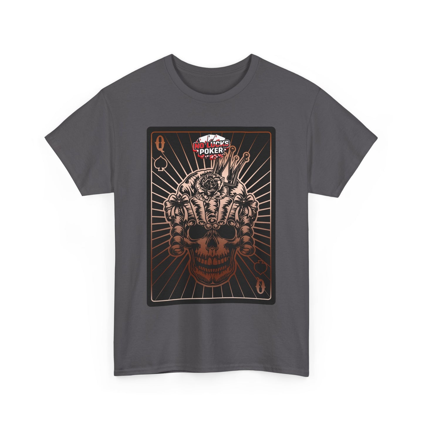 No Lucks Given – Angry Queen of Spades Poker Tee (Copper Edition)