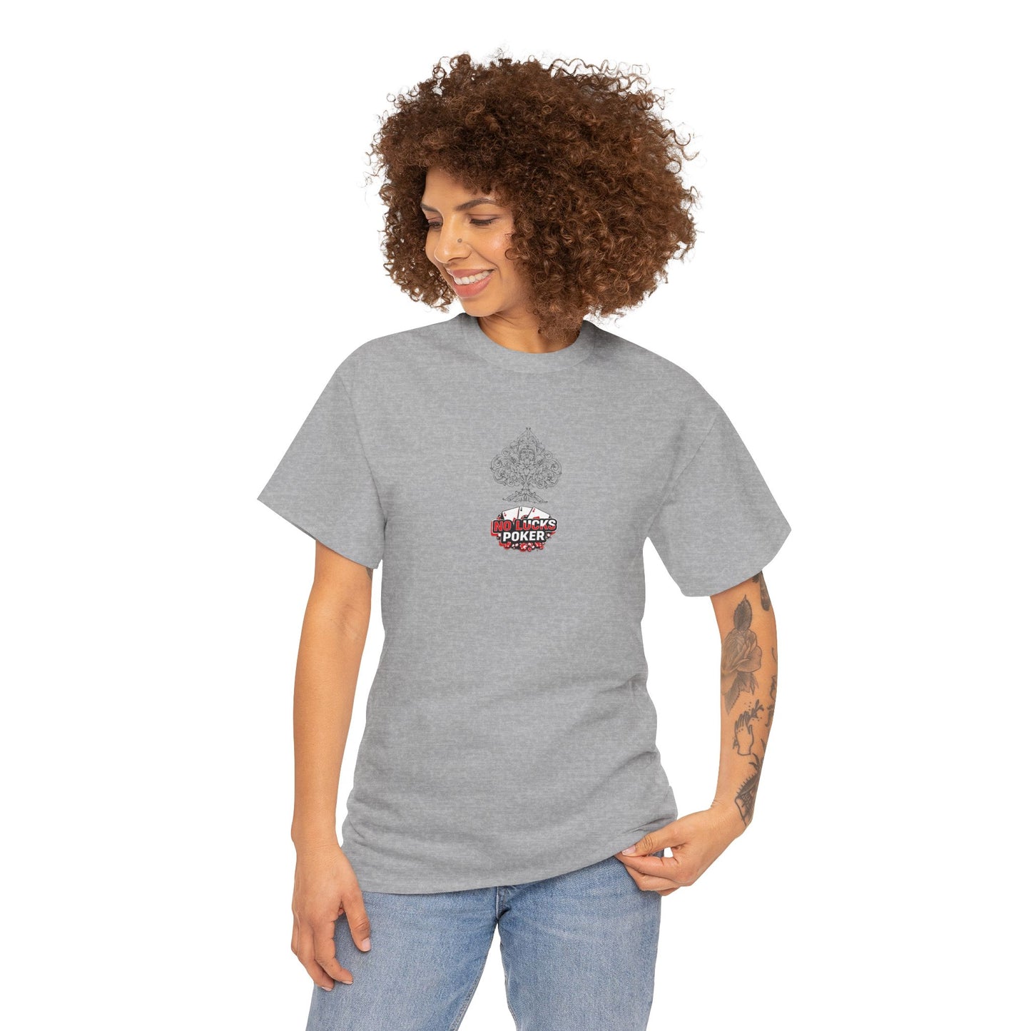 No Lucks Given Logo Poker T-Shirt | Built for Players, Not Luck