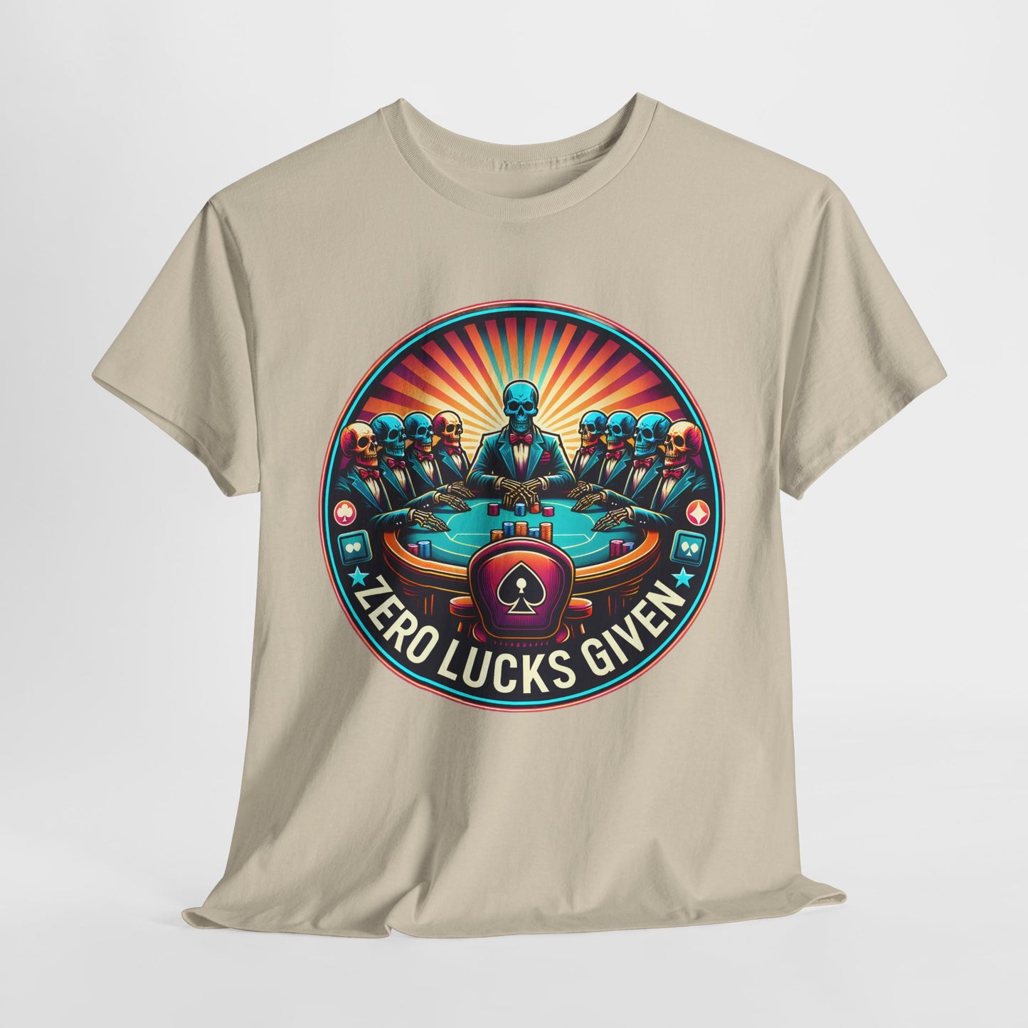 Zero Lucks Given unisex heavy cotton tee Poker Apparel