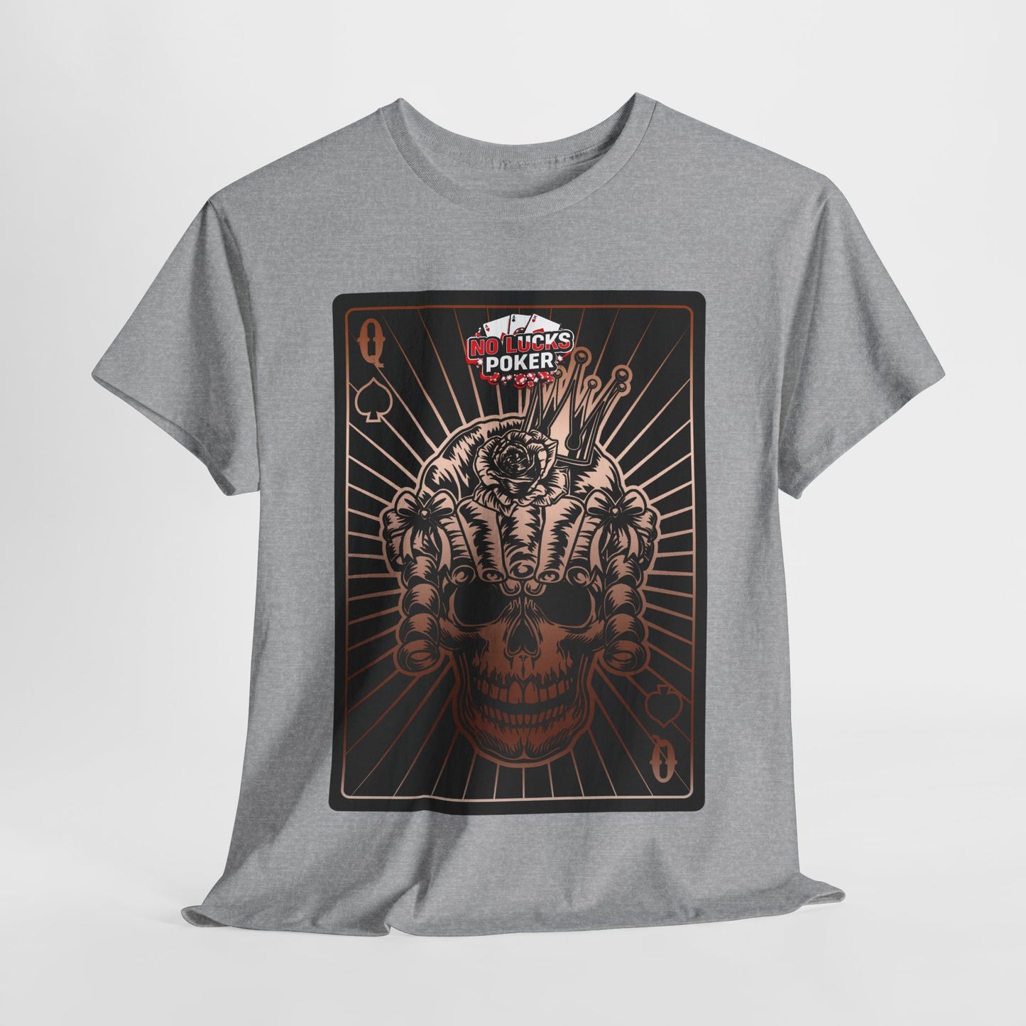 No Lucks Given – Angry Queen of Spades Poker Tee (Copper Edition)