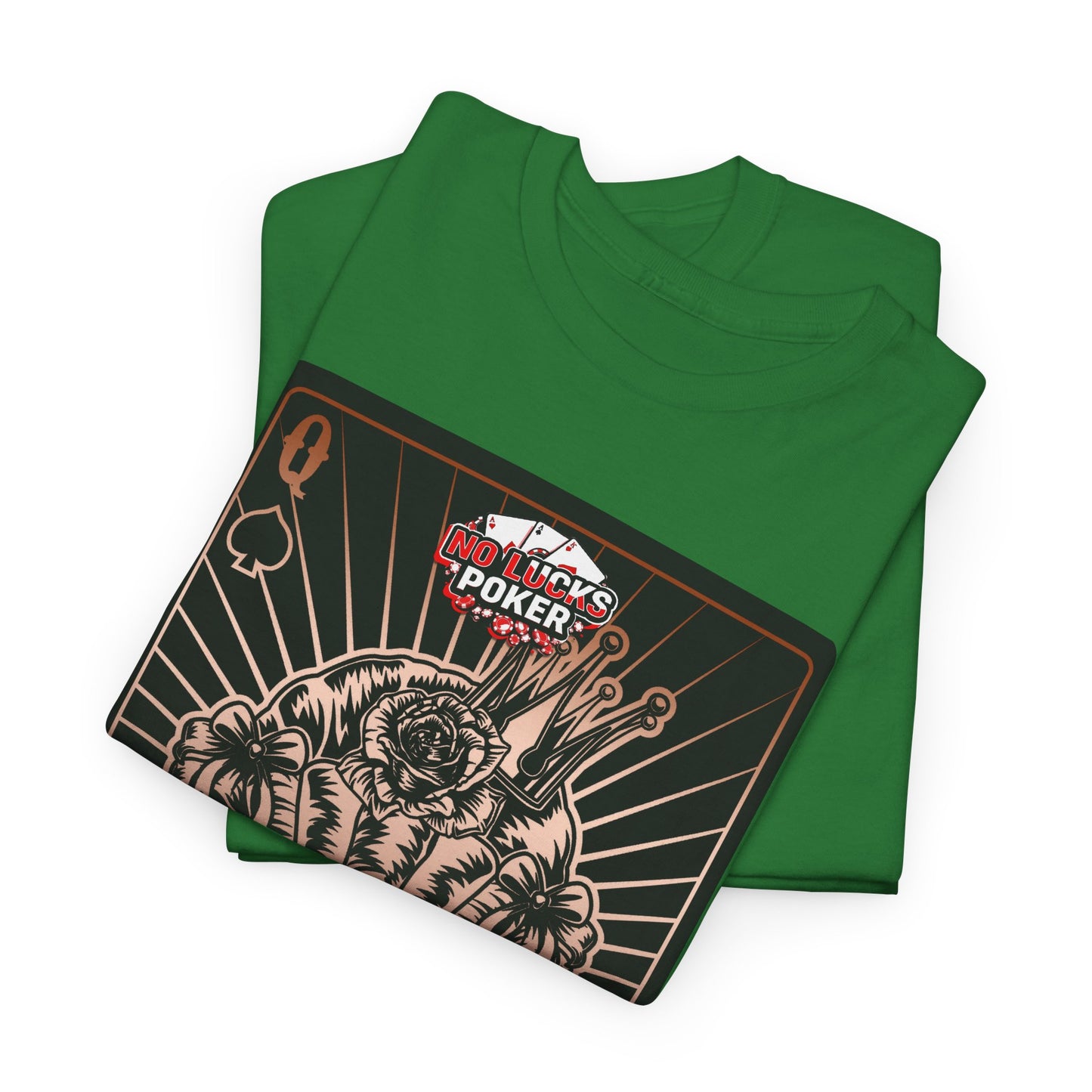 No Lucks Given – Angry Queen of Spades Poker Tee (Copper Edition)