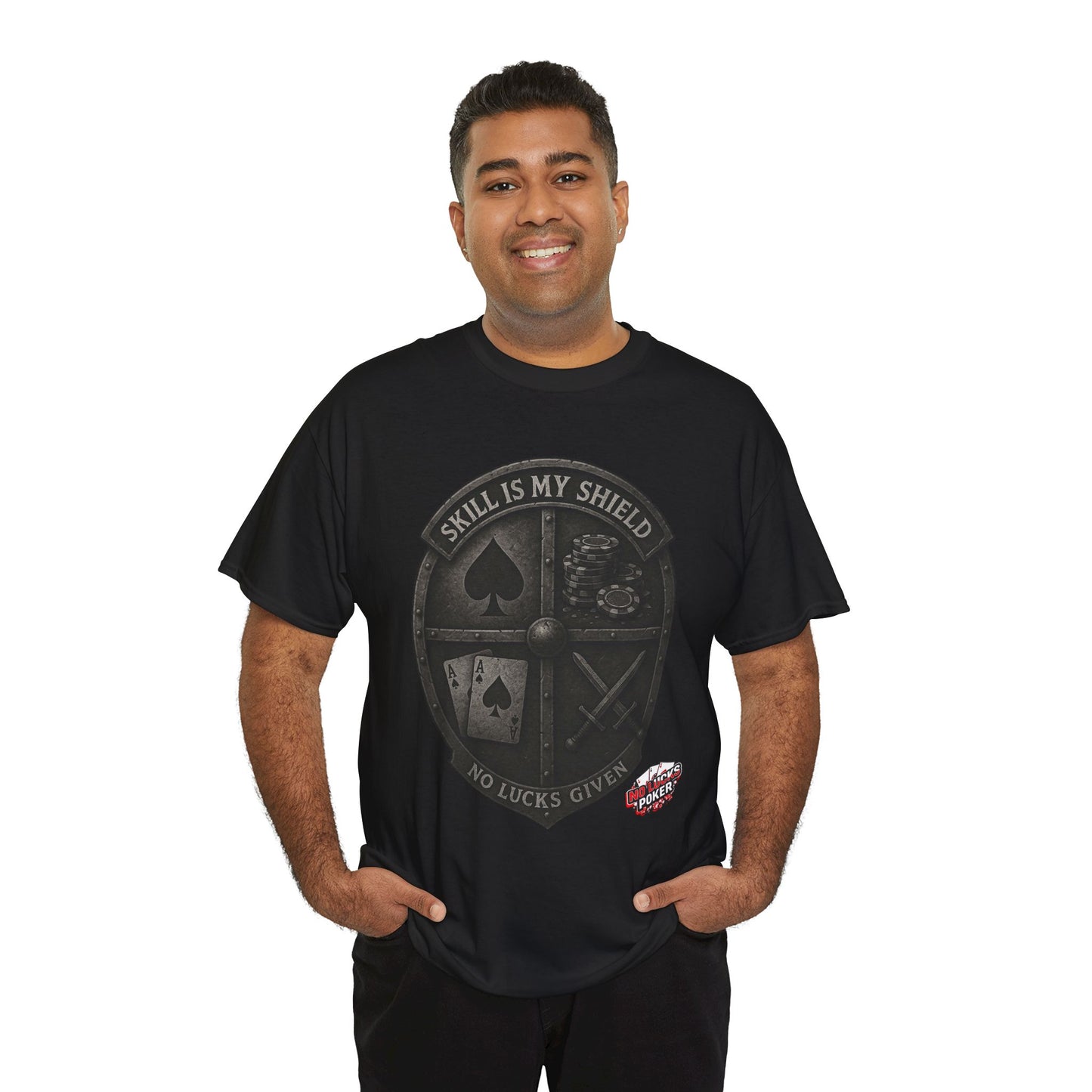 Stack or Shatter Poker T-Shirt | No Lucks Given – Skill Over Luck