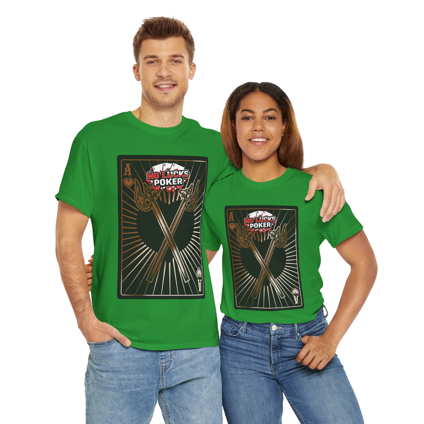 No Lucks Given: Ace of Hearts & Axes – Poker T-Shirt