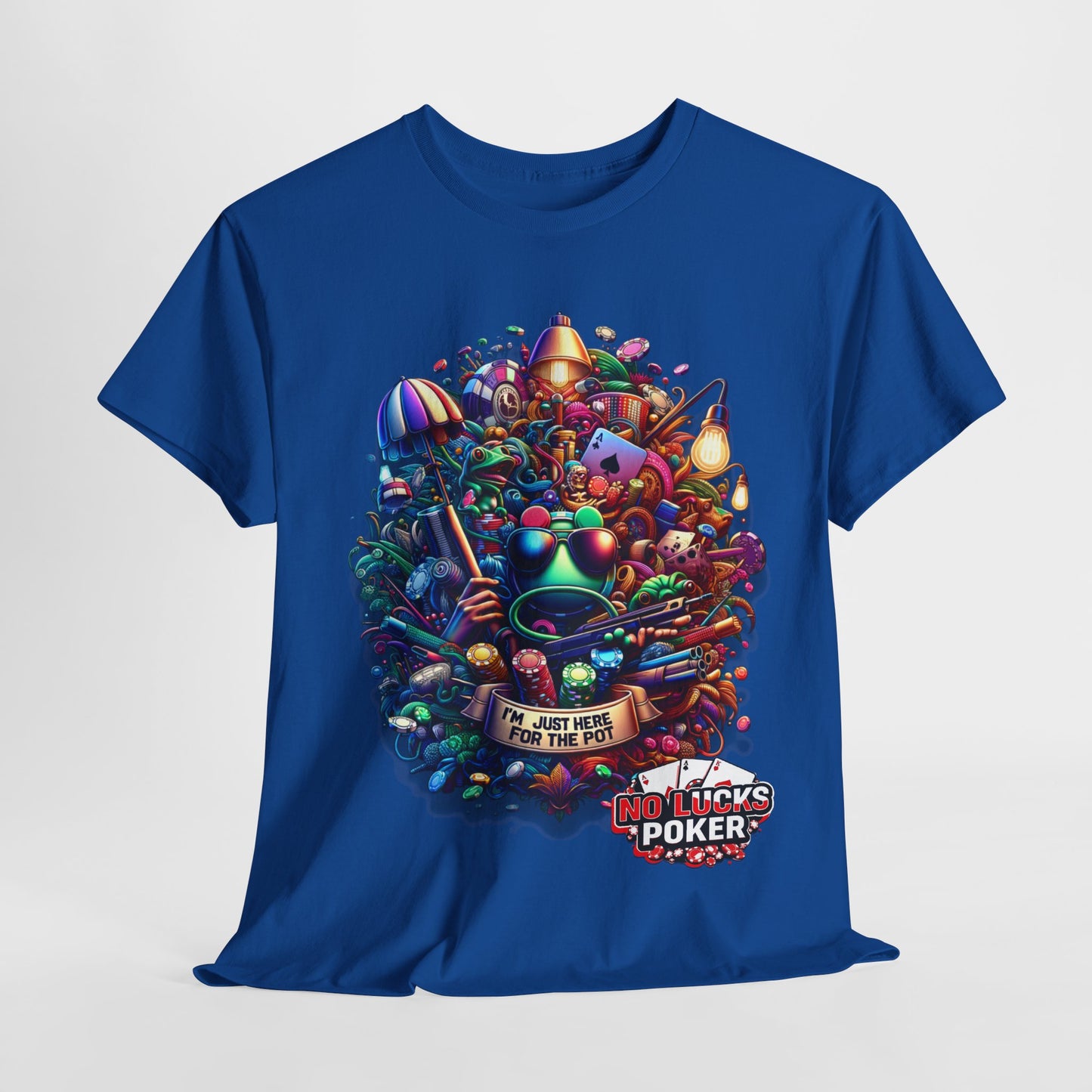I'm Just here for the Pot unisex heavy cotton tee Poker Apparel