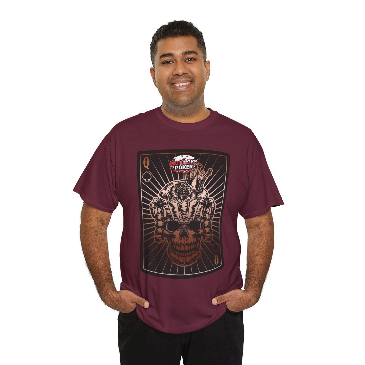 No Lucks Given – Angry Queen of Spades Poker Tee (Copper Edition)