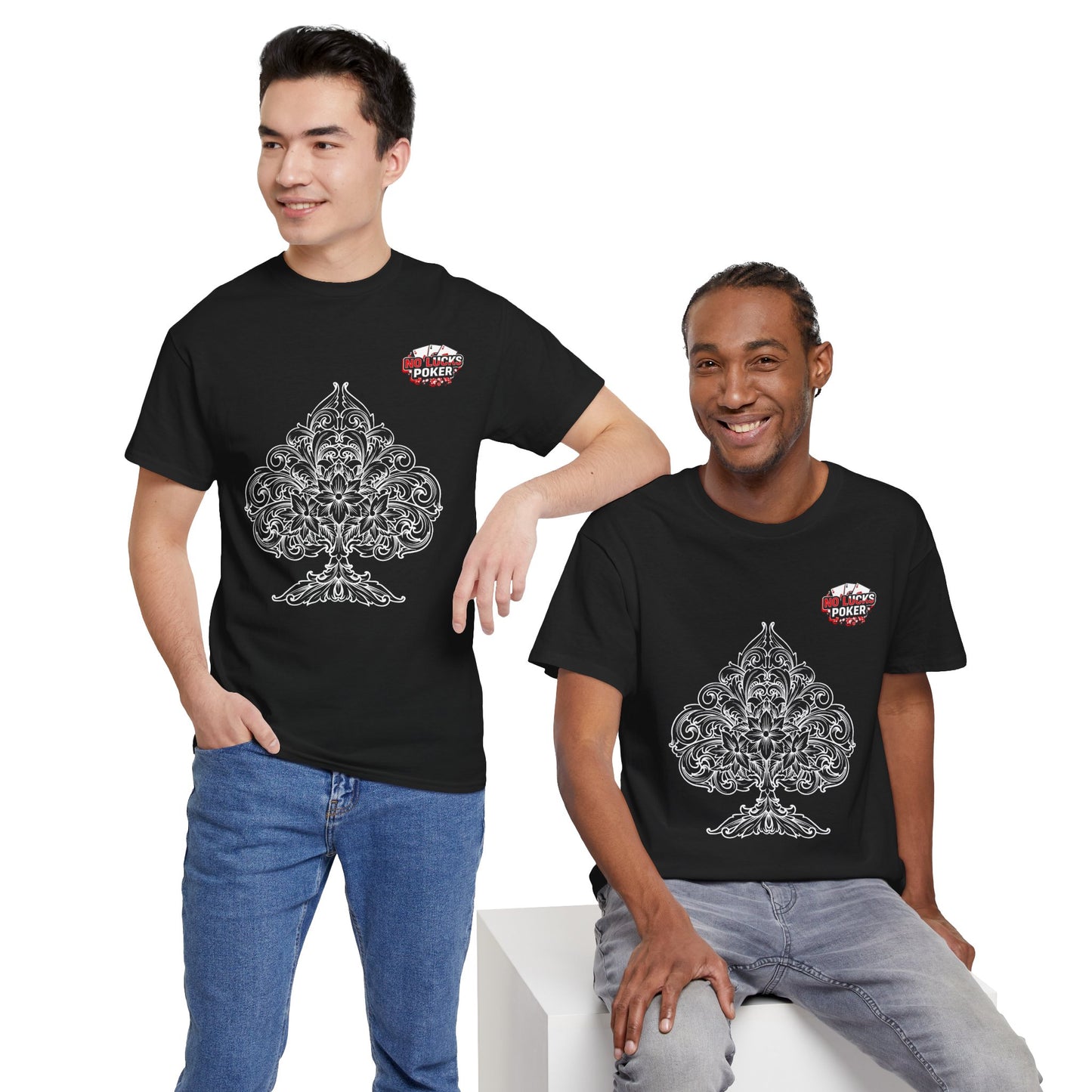 No Lucks Given – Spade Poker T-Shirt (Good Luck, All In)