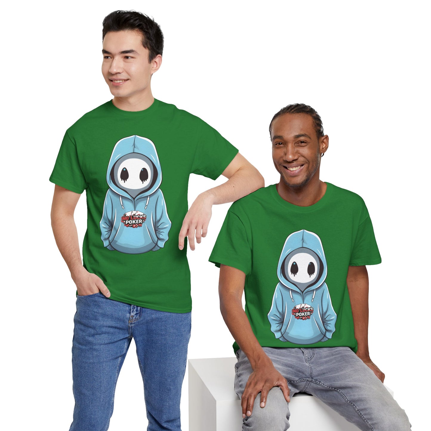 No Lucks Given – Mysterious Hoodie Player Poker Tee