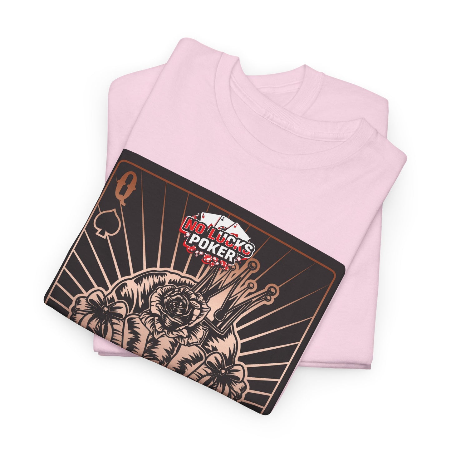 No Lucks Given – Angry Queen of Spades Poker Tee (Copper Edition)