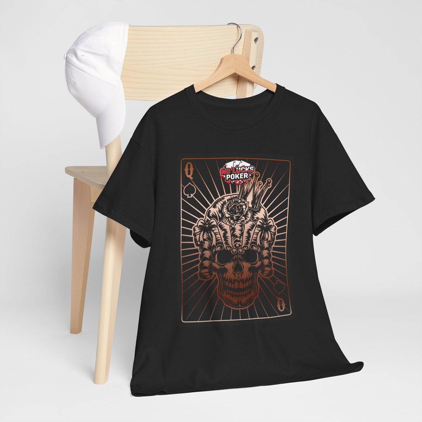 No Lucks Given – Angry Queen of Spades Poker Tee (Copper Edition)