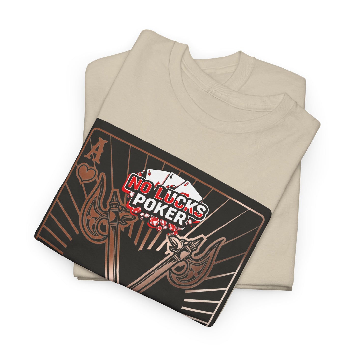 No Lucks Given: Ace of Hearts & Axes – Poker T-Shirt