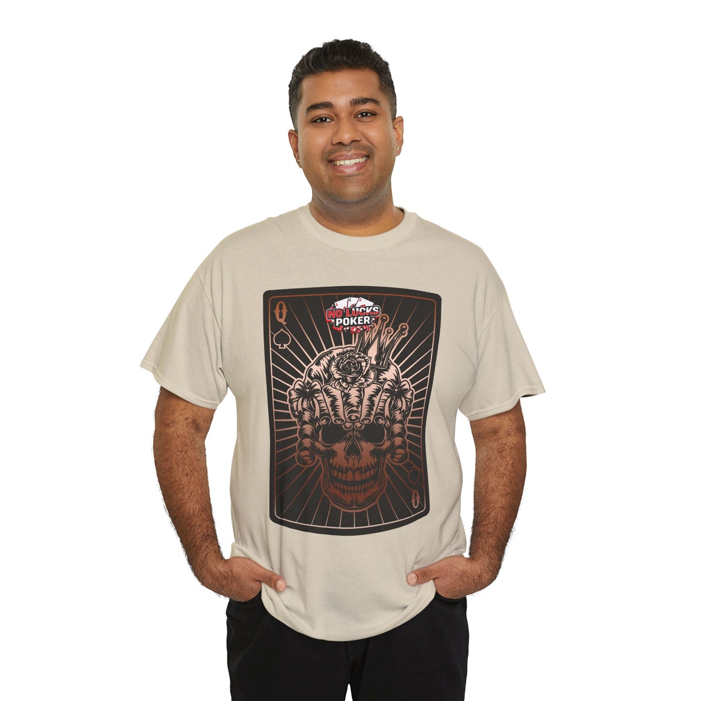 No Lucks Given – Angry Queen of Spades Poker Tee (Copper Edition)