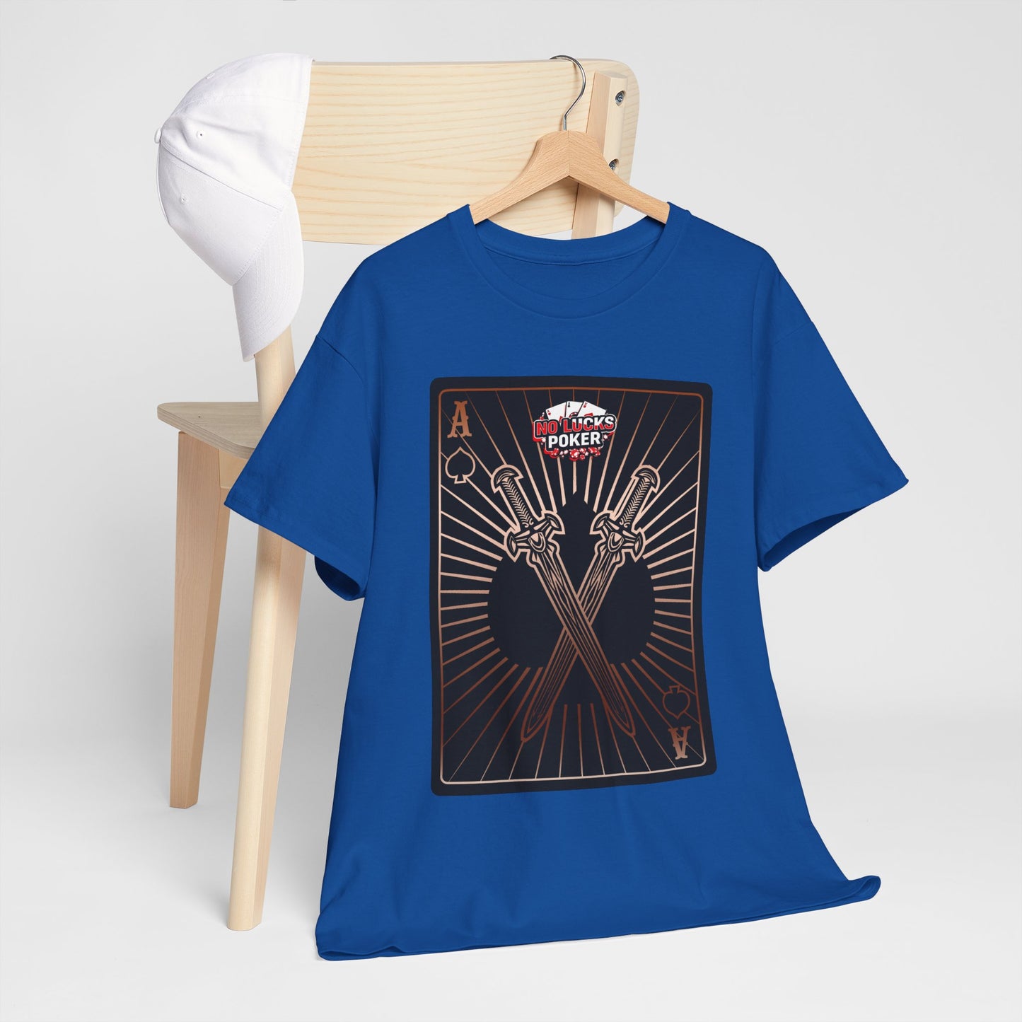 No Lucks Given – Ace of Spades & Crossed Swords Poker T-Shirt (Copper Edition)
