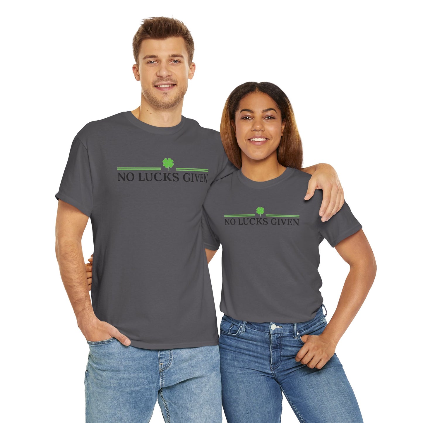 No Lucks Given – Classic Logo Poker Tee (Good Luck, All In)