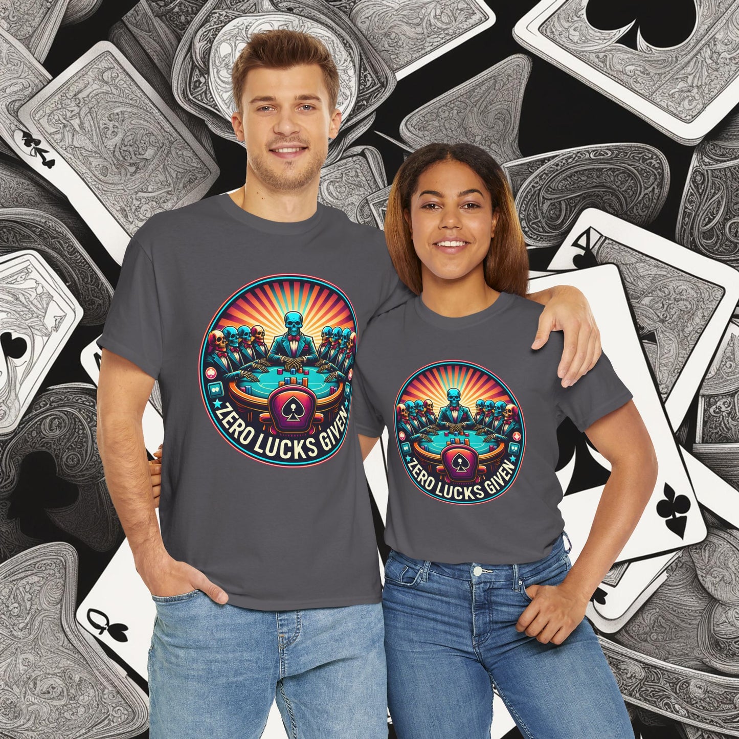 Zero Lucks Given unisex heavy cotton tee Poker Apparel