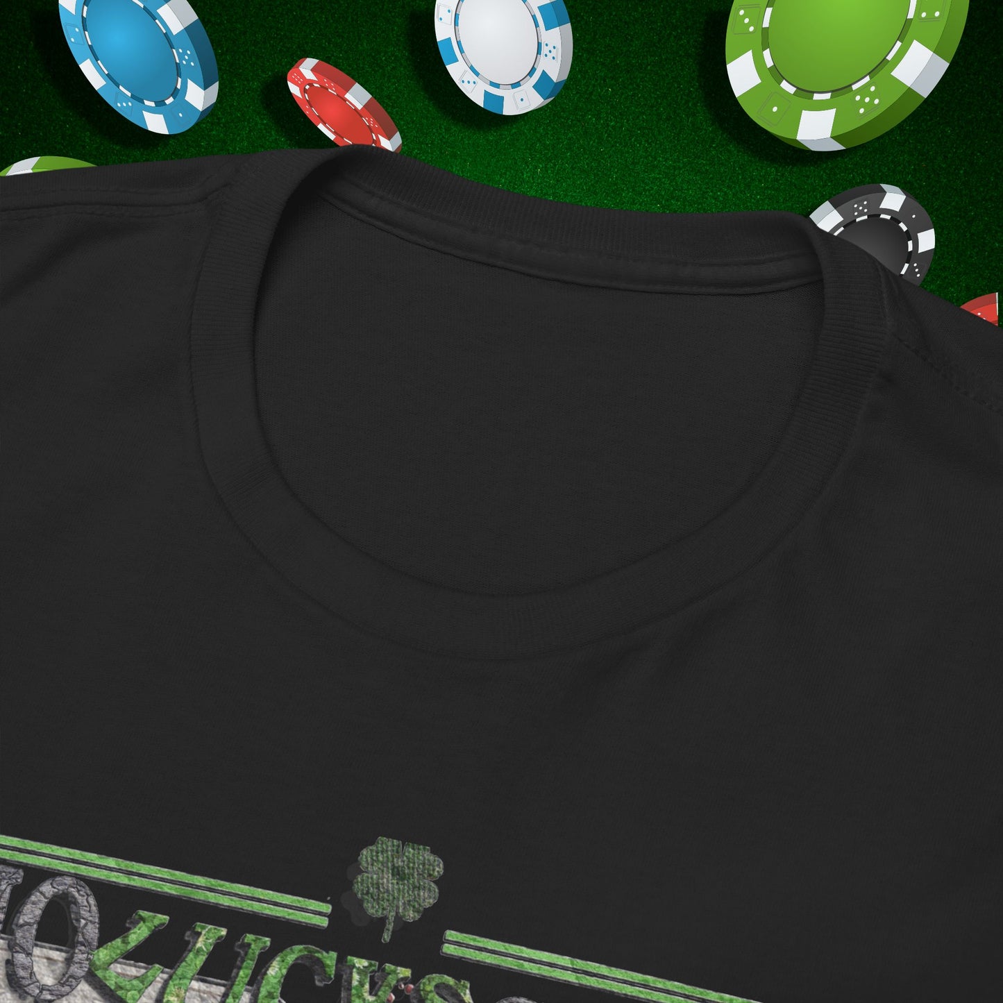 No Lucks Given Skull Breaking thru Ace of Spades T-Shirt Must have Good Luck All-in