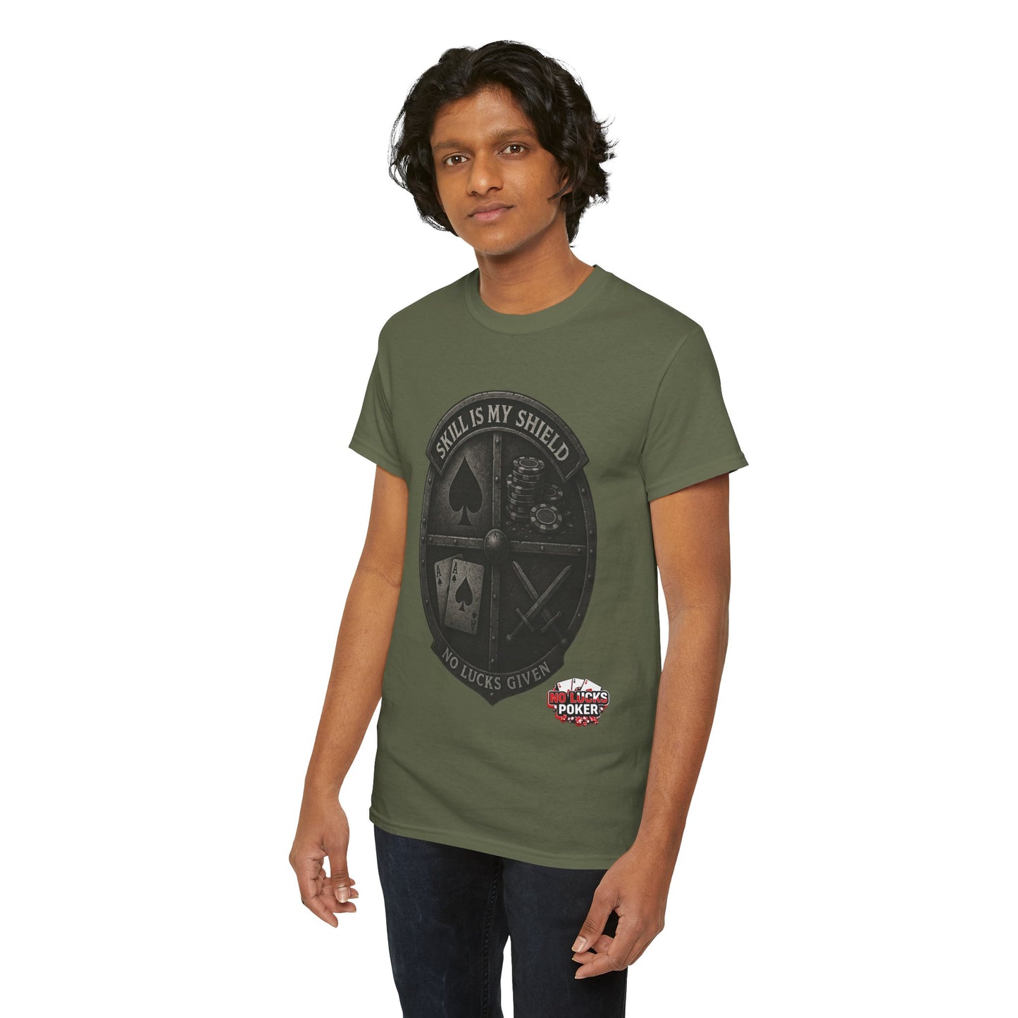 Stack or Shatter Poker T-Shirt | No Lucks Given – Skill Over Luck