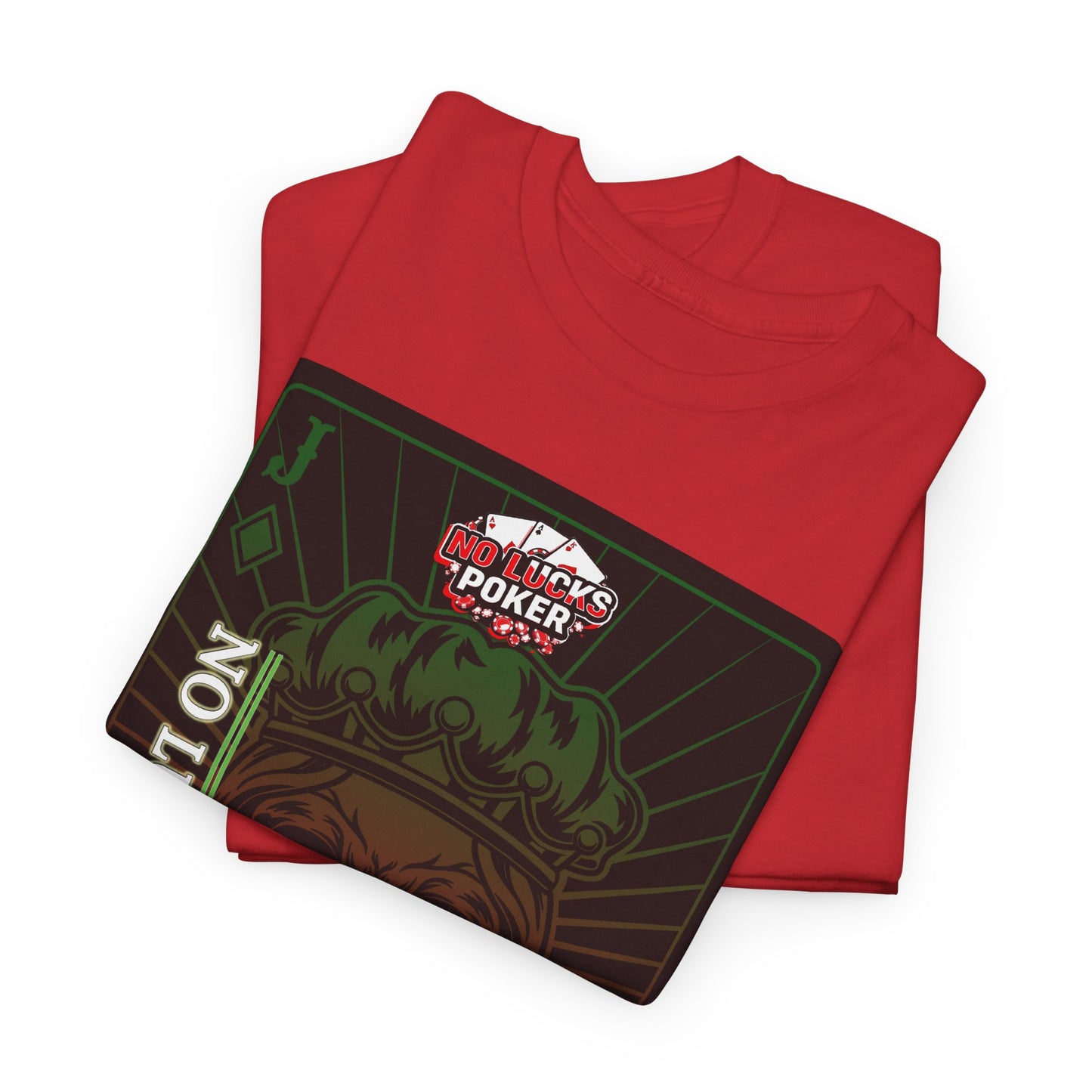 No Lucks Given – Jack Skull Crown Poker Tee (Green & Red Edition)