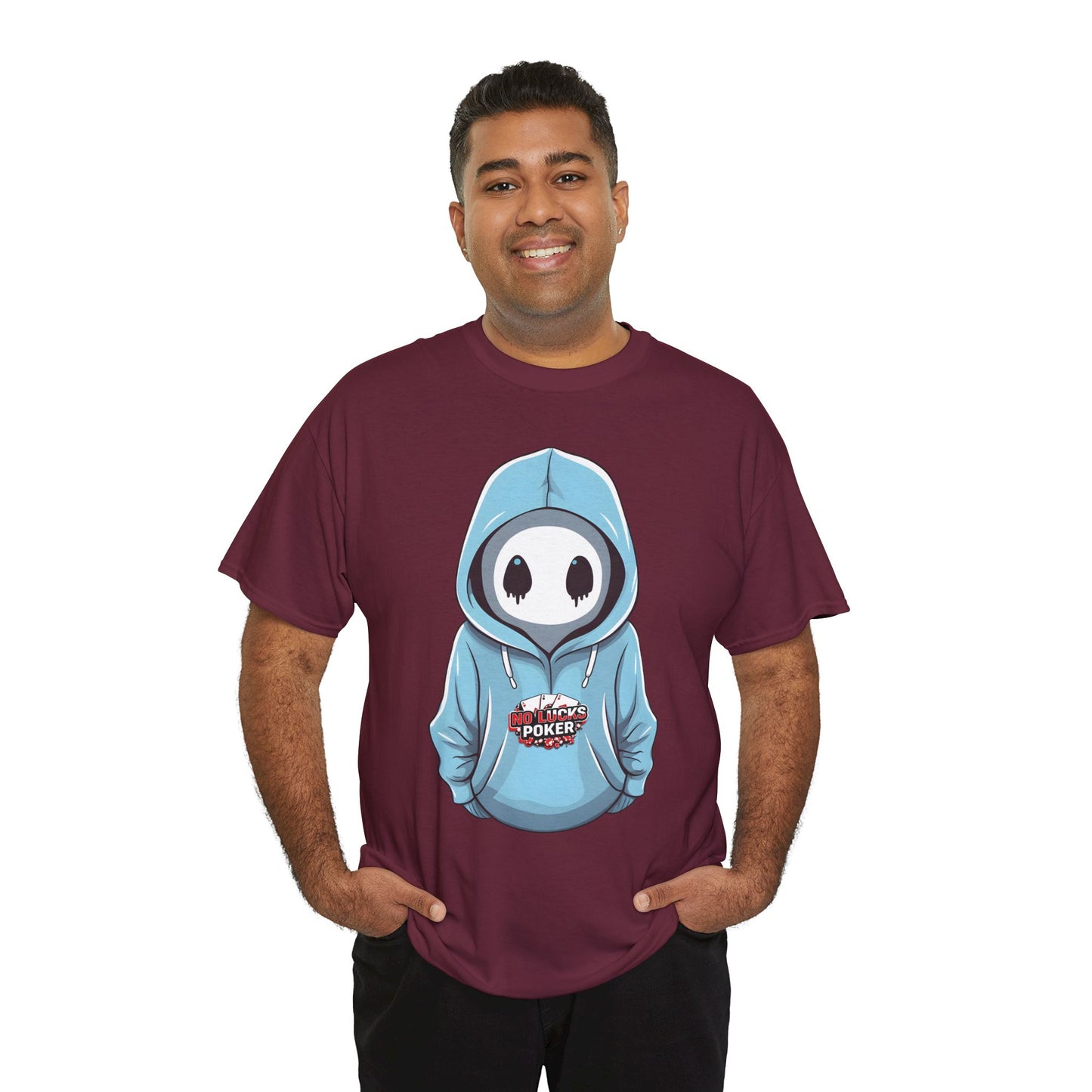 No Lucks Given – Mysterious Hoodie Player Poker Tee