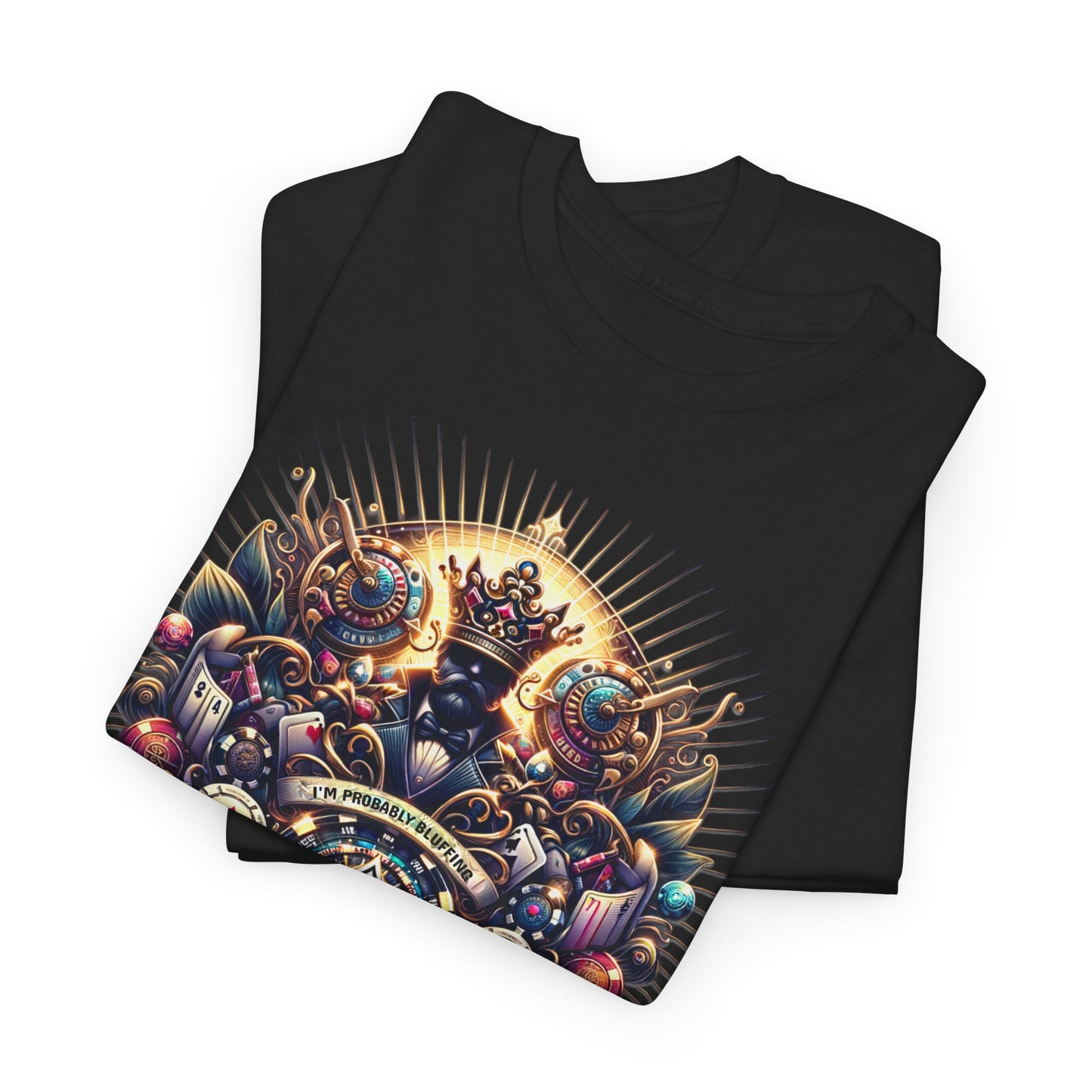 I'm Probably Bluffing unisex heavy cotton tee Poker Apparel