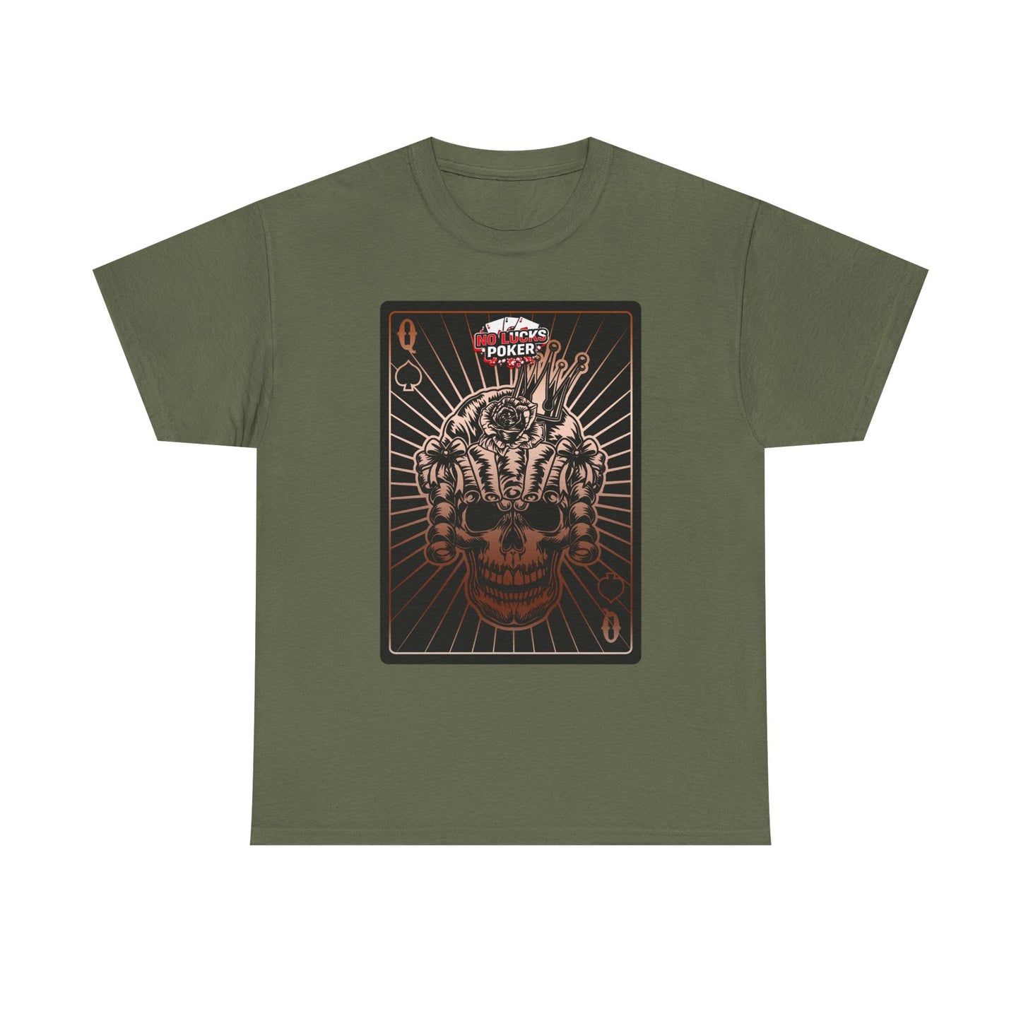 No Lucks Given – Angry Queen of Spades Poker Tee (Copper Edition)