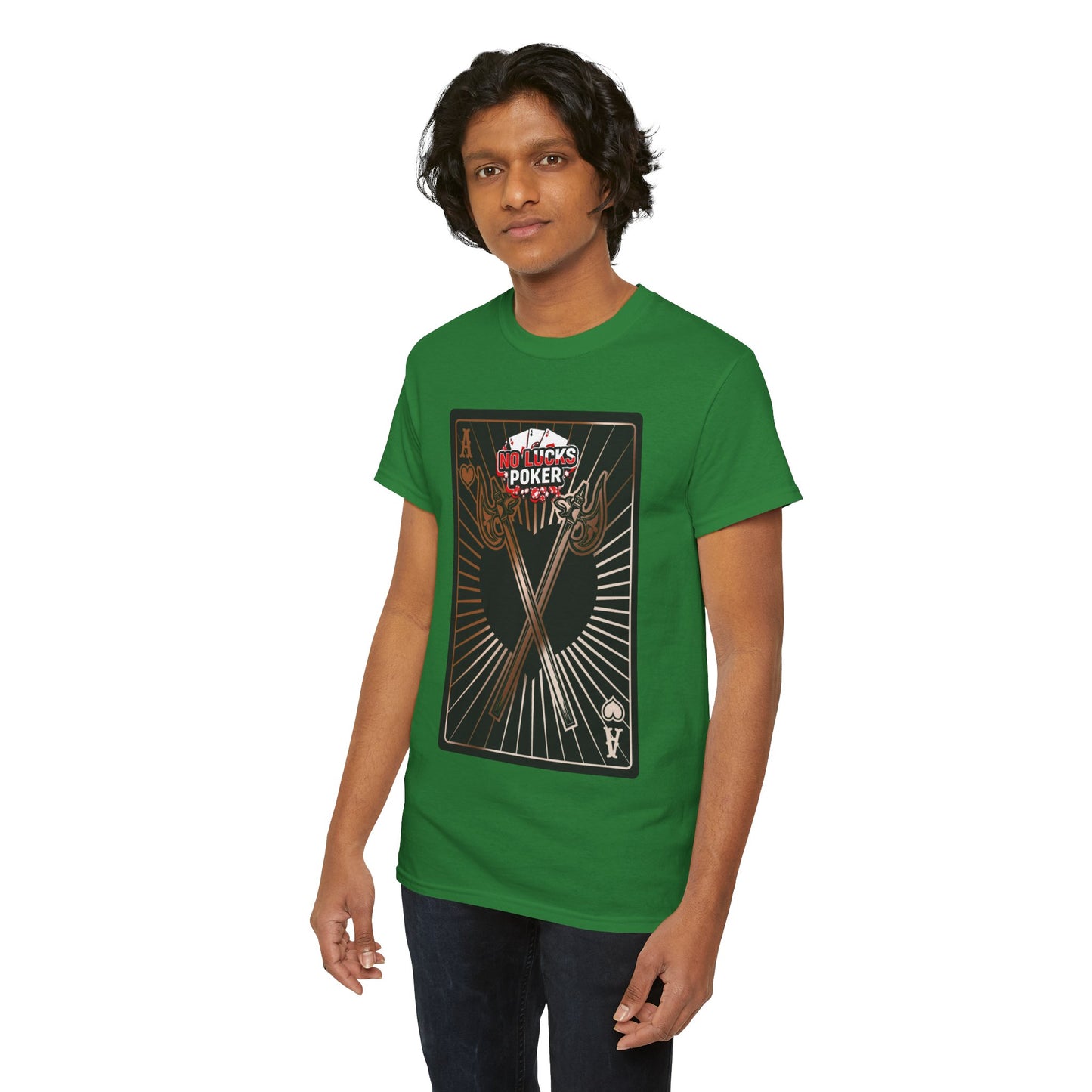 No Lucks Given: Ace of Hearts & Axes – Poker T-Shirt