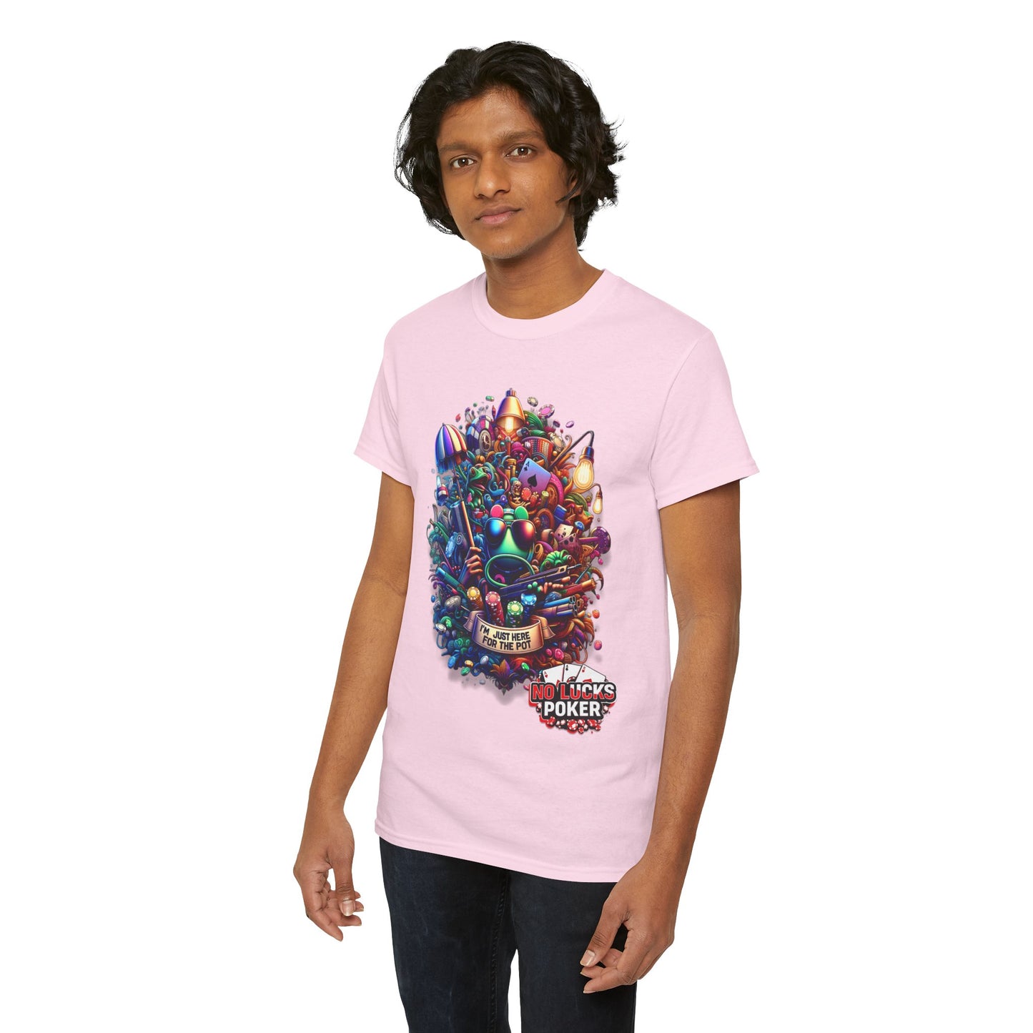 I'm Just here for the Pot unisex heavy cotton tee Poker Apparel